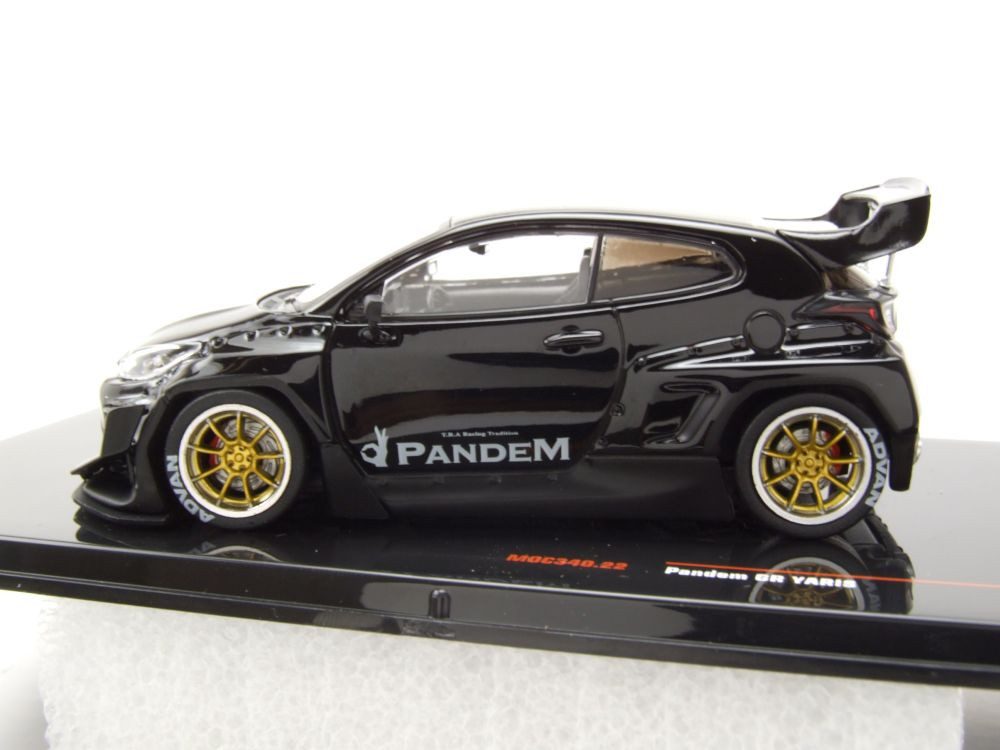 ixo Models Modellauto Toyota Pandem GR Yaris schwarz, Maßstab 1:43