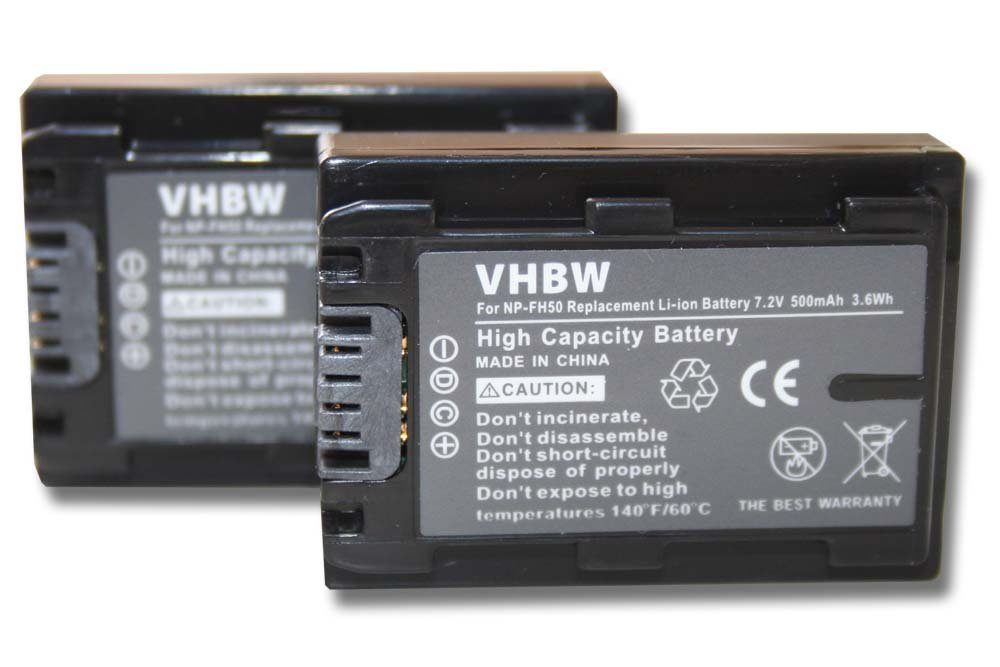 vhbw passend für Sony HDR-HC5(E), HDR-HC7(E), HDR-HC9, HDR-SR10, HDR-HC9E Kamera-Akku 500 mAh