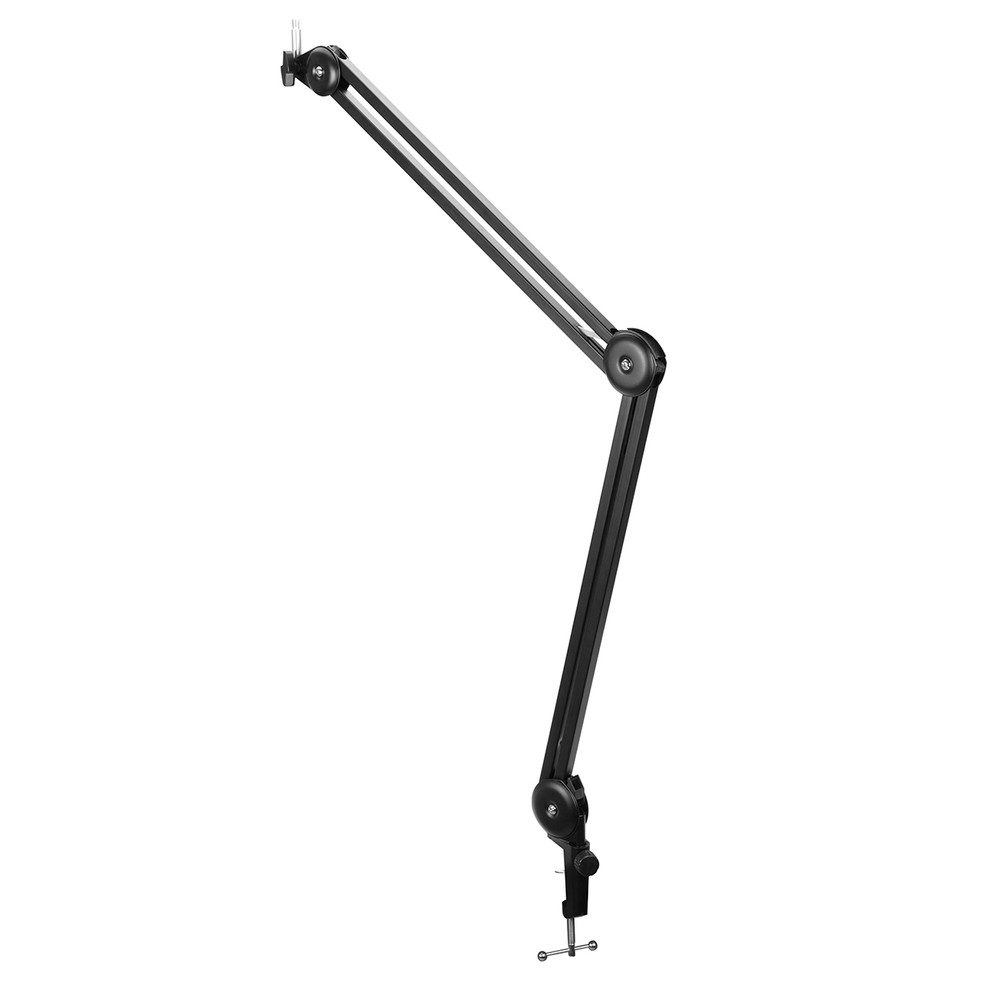 BOYA Mikrofonständer Mikrofonarm Gelenkarm Tischhalterung, (Spar-Set, 1-tlg., 43 x 66 cm stabil), Stoßdämpfung, 100° Bewegung, 2 Montagearten, Stahl
