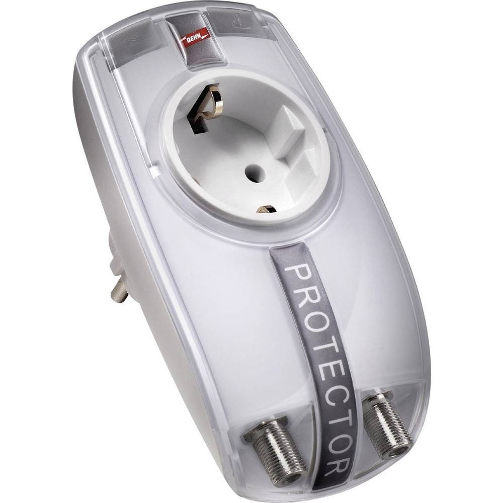 DEHN Steckdose Überspannungsschutz-Zwischenstecker für Fernseh-, Rundfunk 909300, Steckdosen, DVB-S, Sat (F-Stecker)