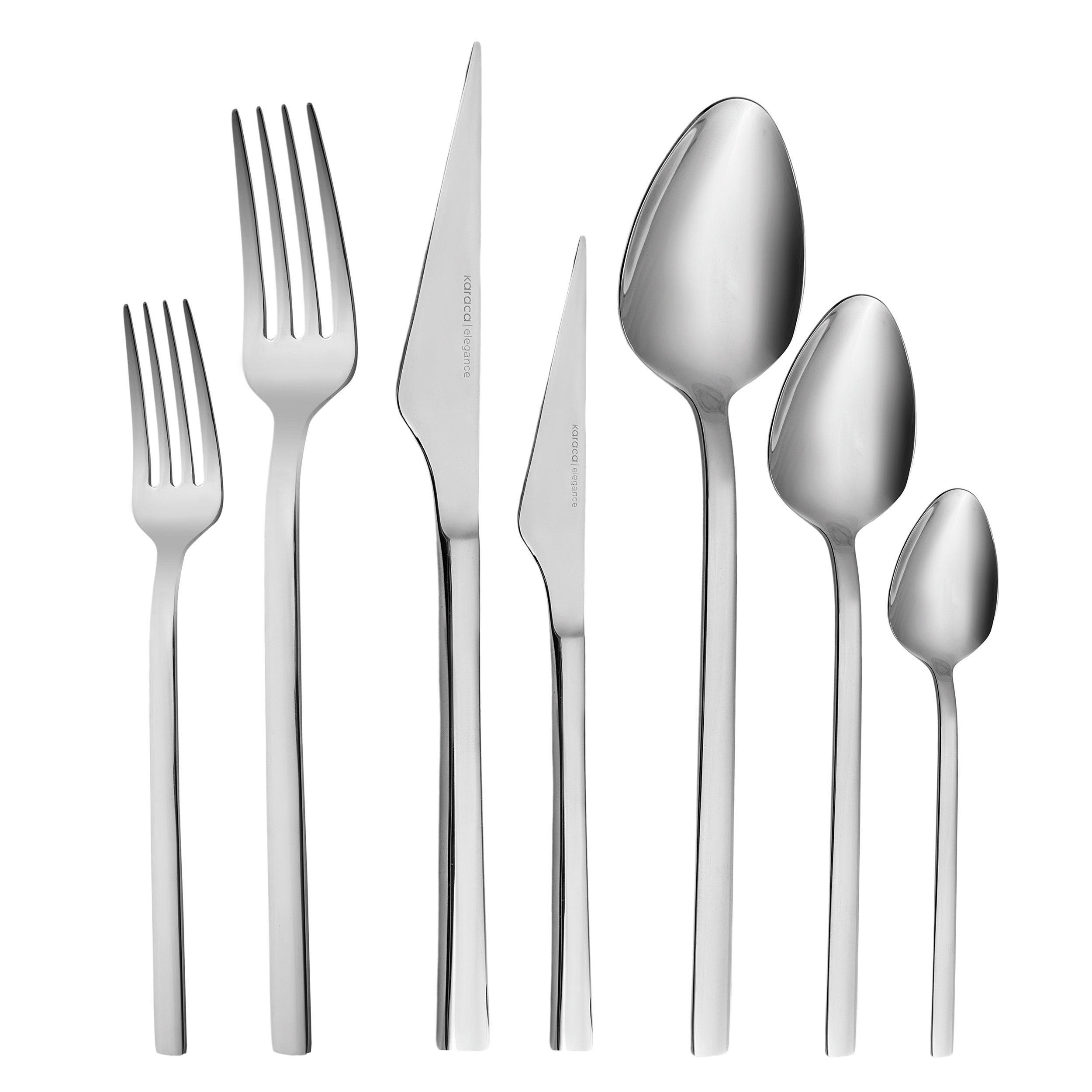 Besteck-Set Karaca Sedir Elegance Besteckset 12 Personen 84teilig Edelstahl Silber