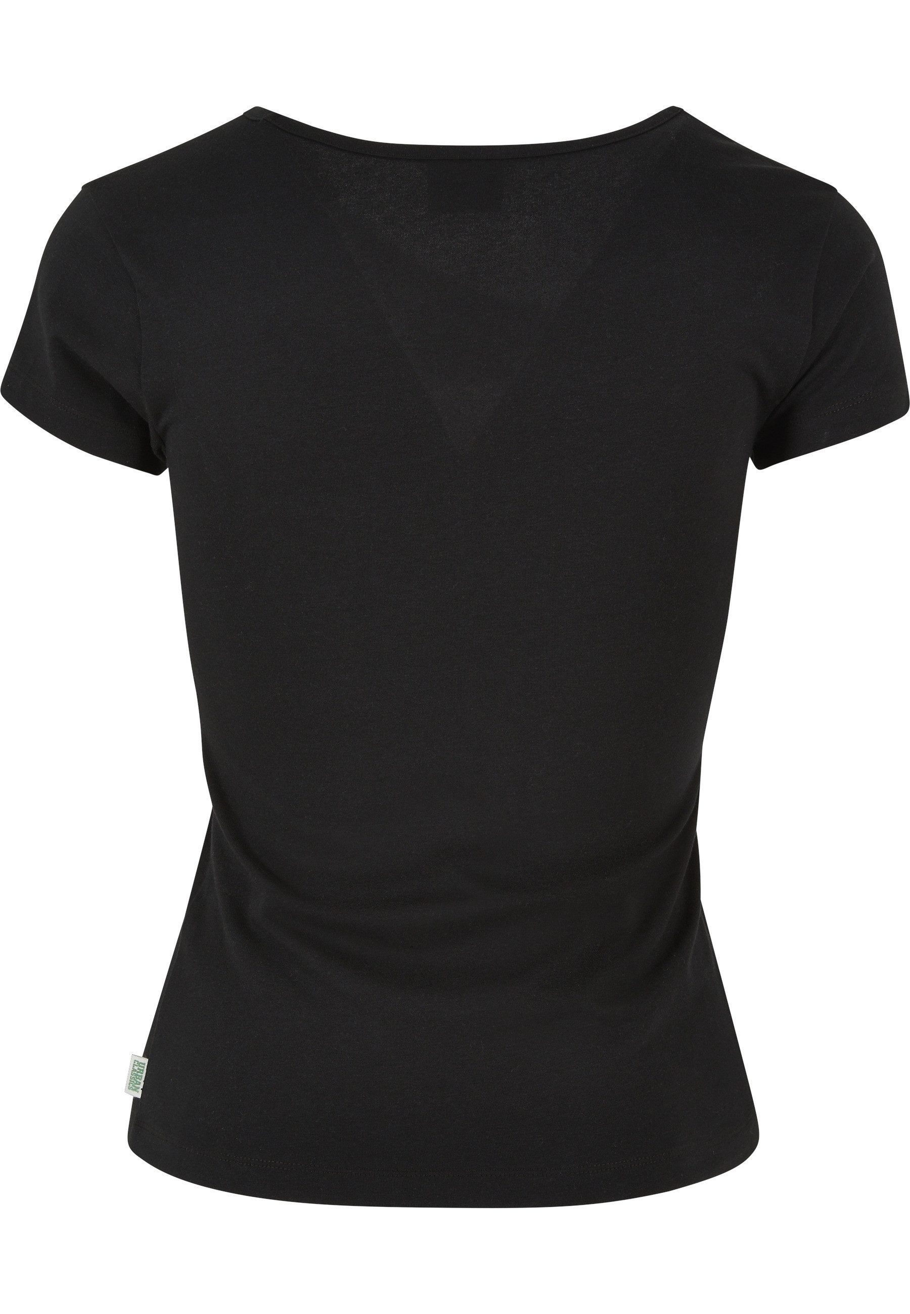 URBAN CLASSICS T-Shirt Urban Classics Damen Ladies Organic Asymmetric Neckline Tee (1-tlg)