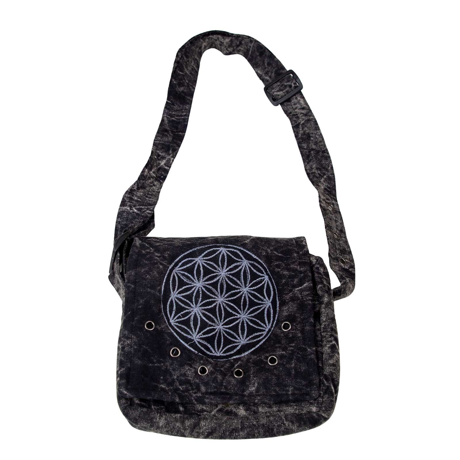 KUNST UND MAGIE Schultertasche Schultertasche Umhängetasche Handtasche Schulterriemen Lebensblume