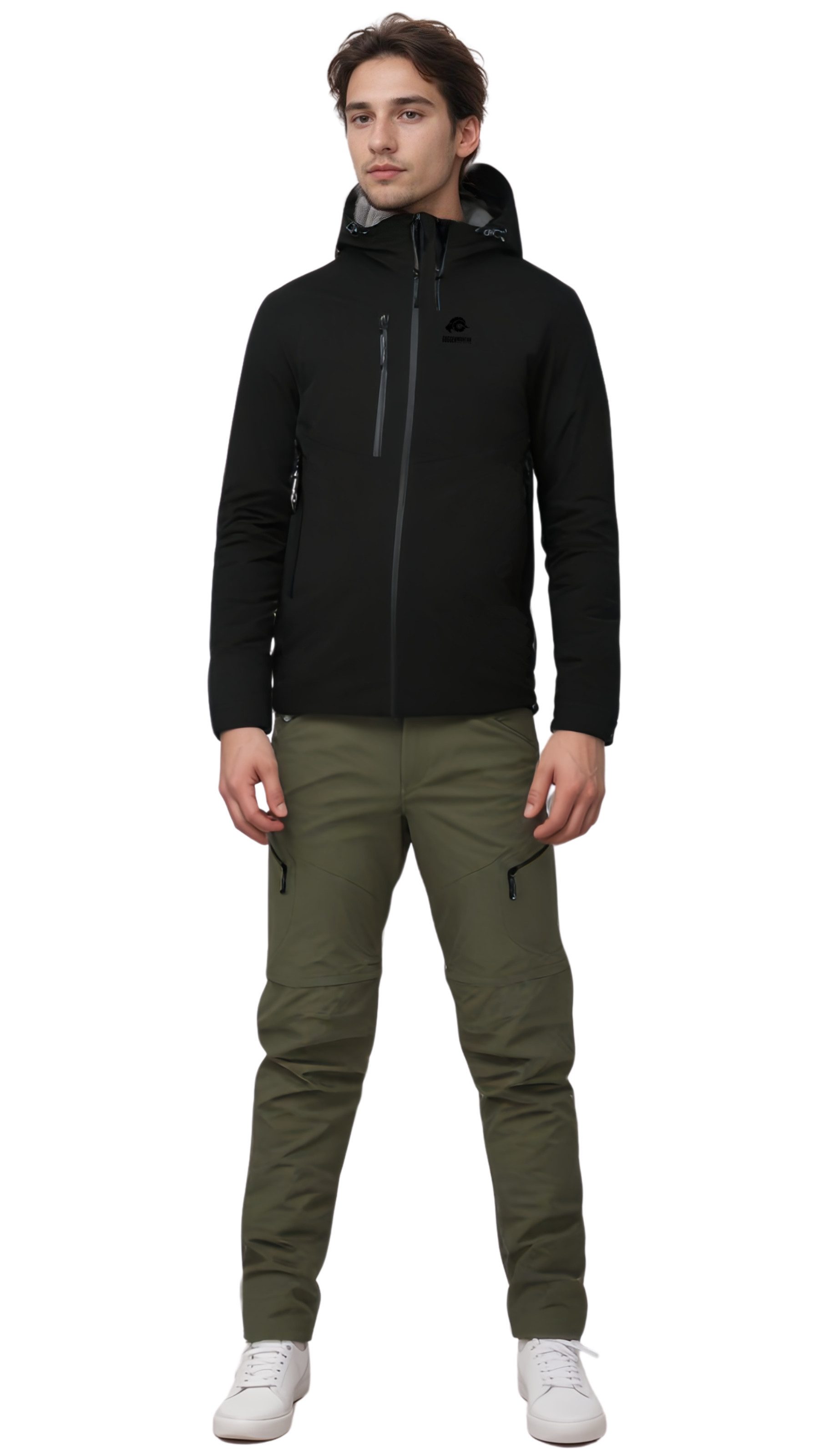 GUGGEN Mountain Hardshelljacke Herren Allwetter Hardshelljacke Regenjacke H07 Sport 3L Wanderjacke wasserdichte Membran, versiegelte Nähte, 4-Wege-Stretch, Skipasstasche