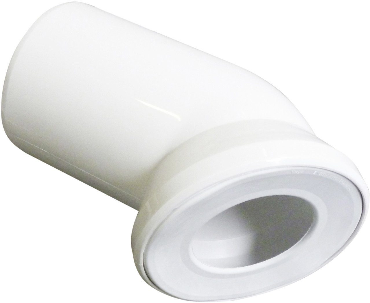 Spülrohr Wisa WC-Anschlußbogen Uni 45° weiß, 23 cm