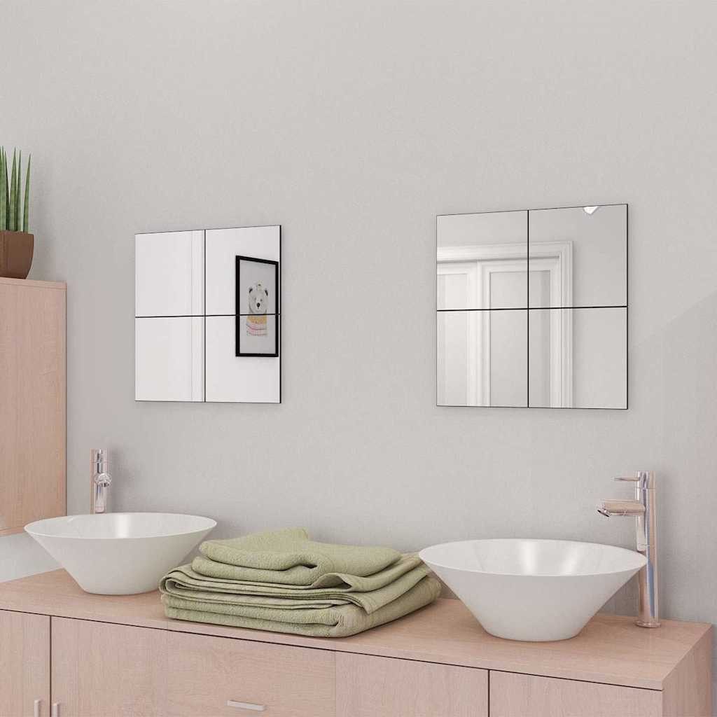 vidaXL Spiegelfliesen vidaXL Rahmenlose Spiegelfliesen Glas 16 Stk. 20,5 cm