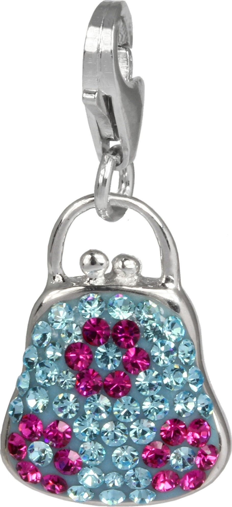 Charm-Einhänger SilberDream blau Charm Tasche Zirkonia 925