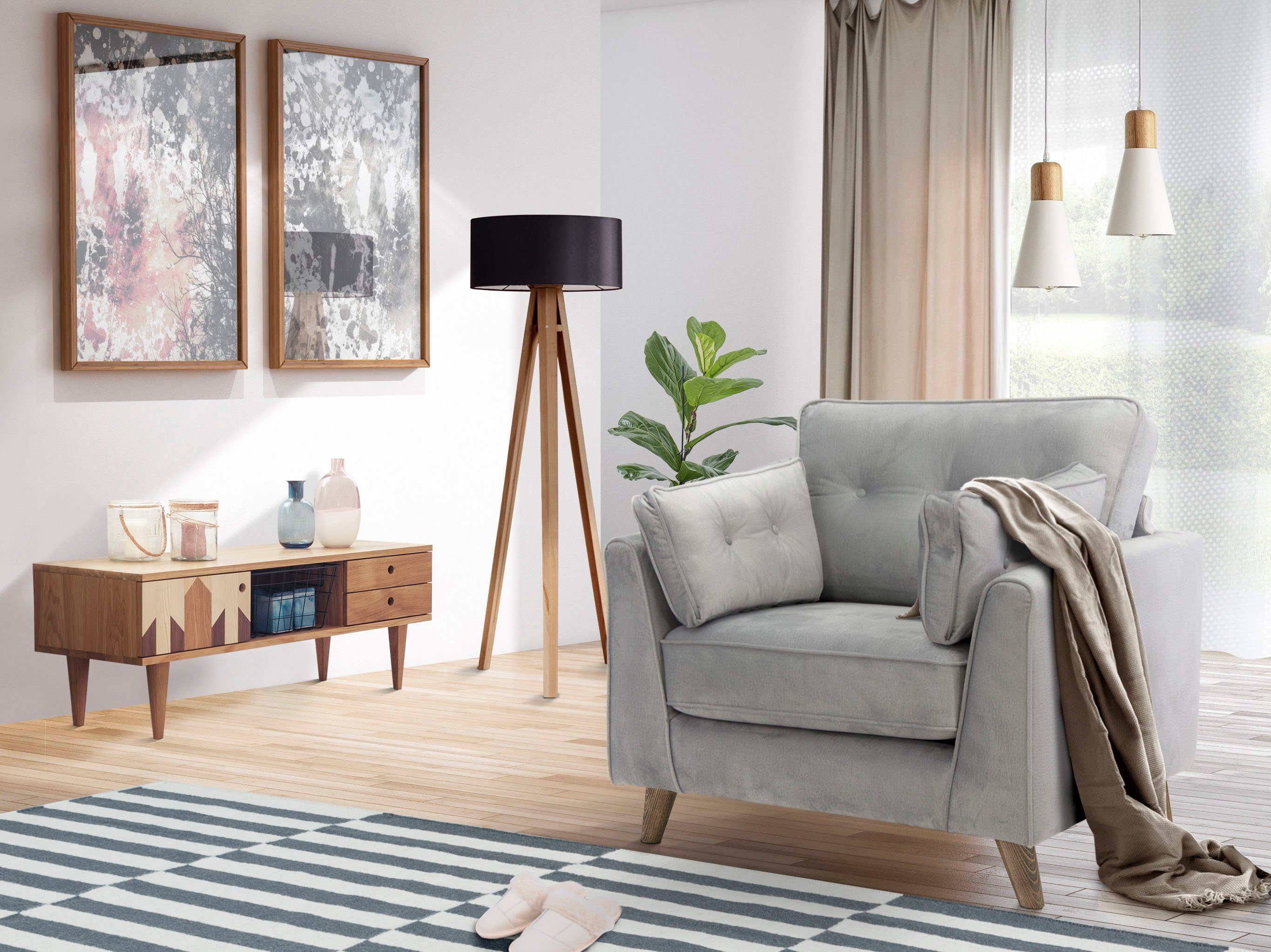 Home affaire Sessel Copenhagen, feiner Keder, günstig online kaufen