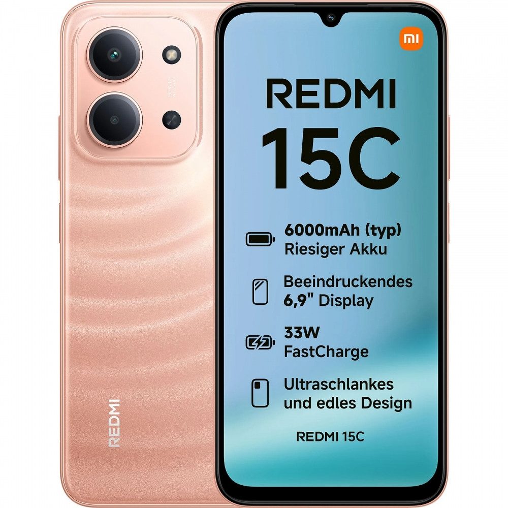 Xiaomi Redmi 15C 256 GB / 4 GB - Smartphone - twilight orange Smartphone (6,9 Zoll, 256 GB Speicherplatz)