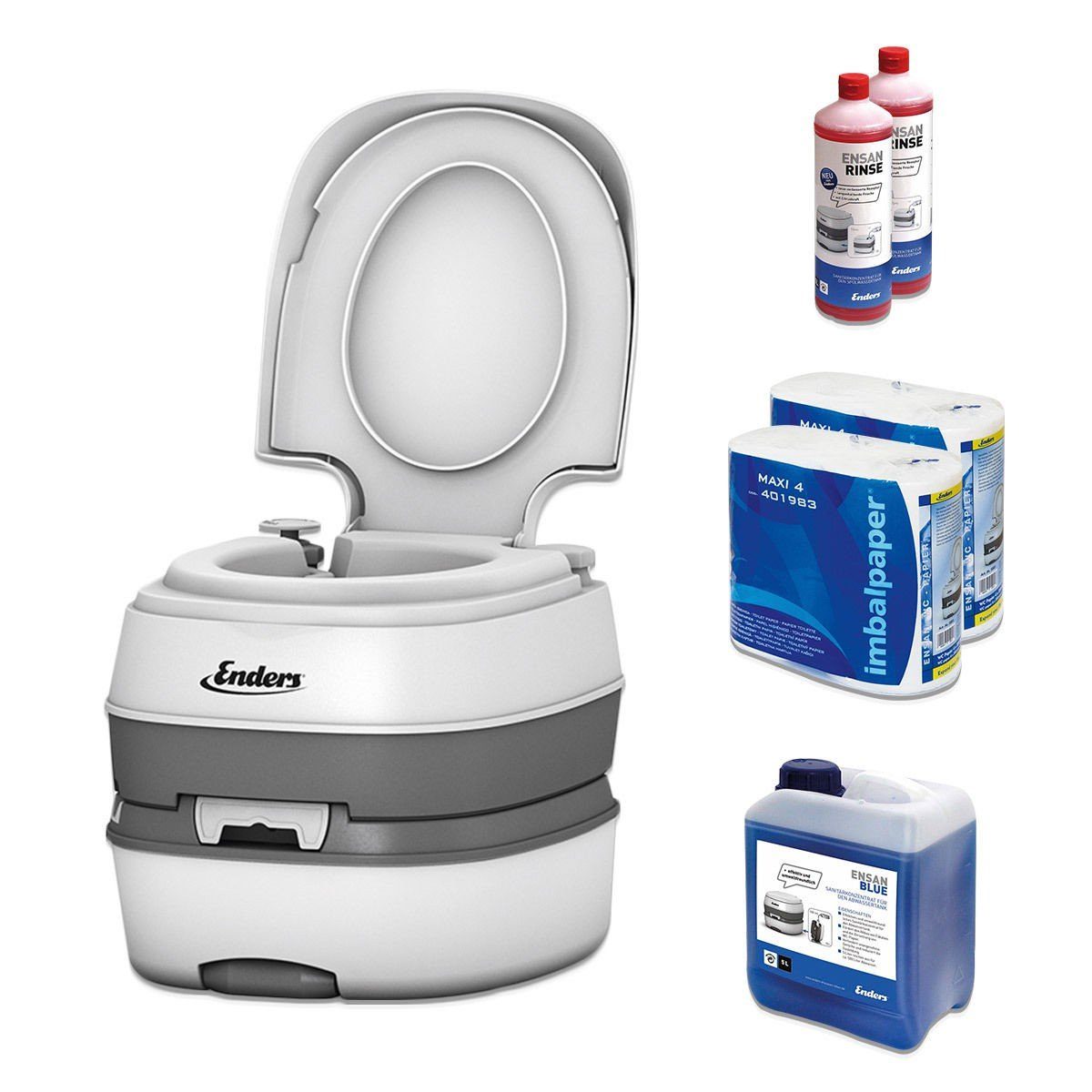 Campingtoilette Starter Set Blue XL Deluxe