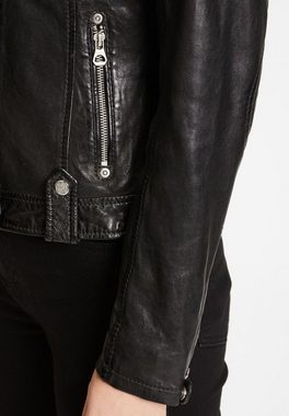 Gipsy Lederjacke Famos Bikerjacke mit asymmetrischem Zipper aus Lammnappa Leder