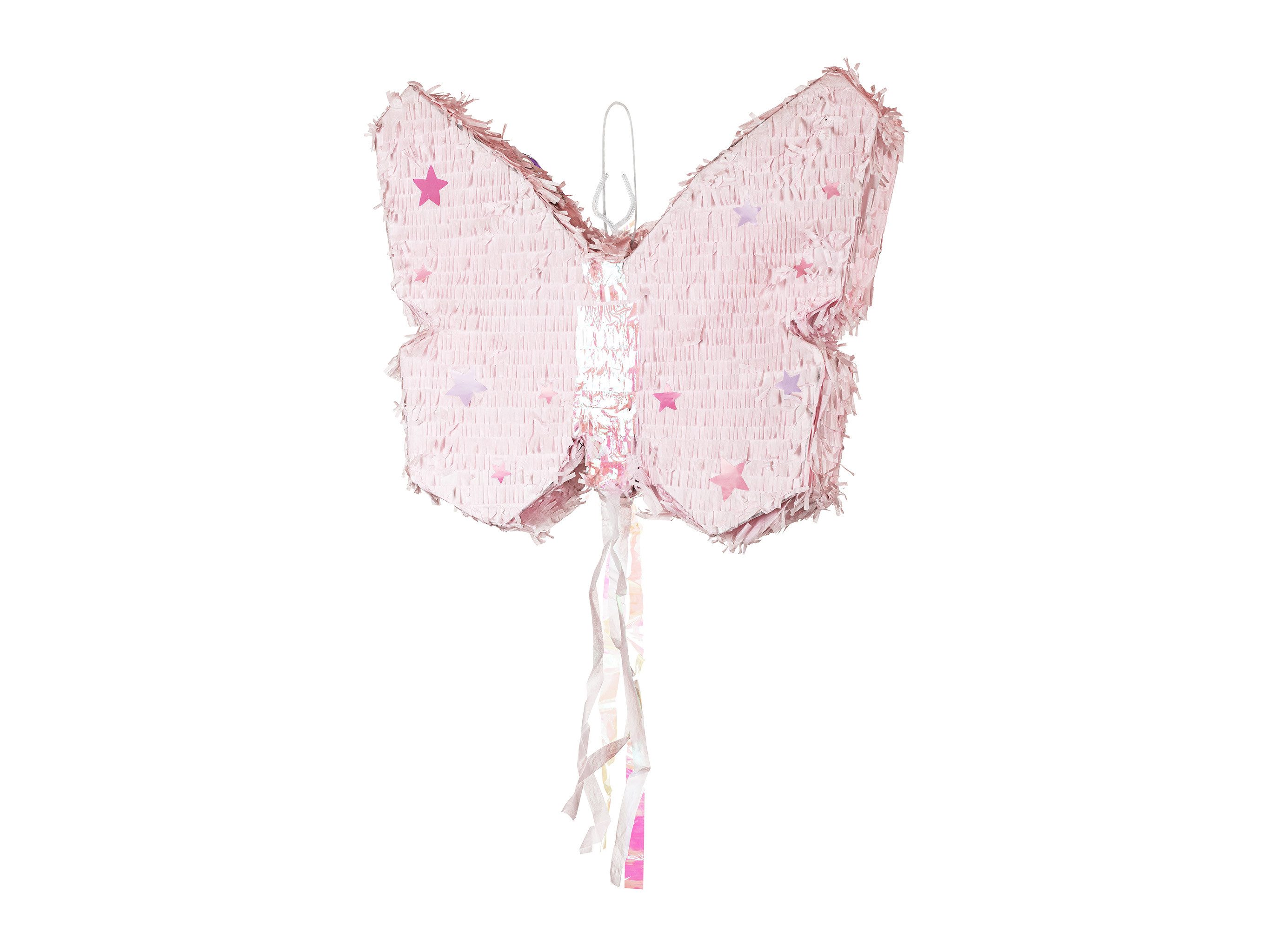 partydeco Pinata, Piñata 58x48x10cm Schmetterling zum Befüllen Rosa
