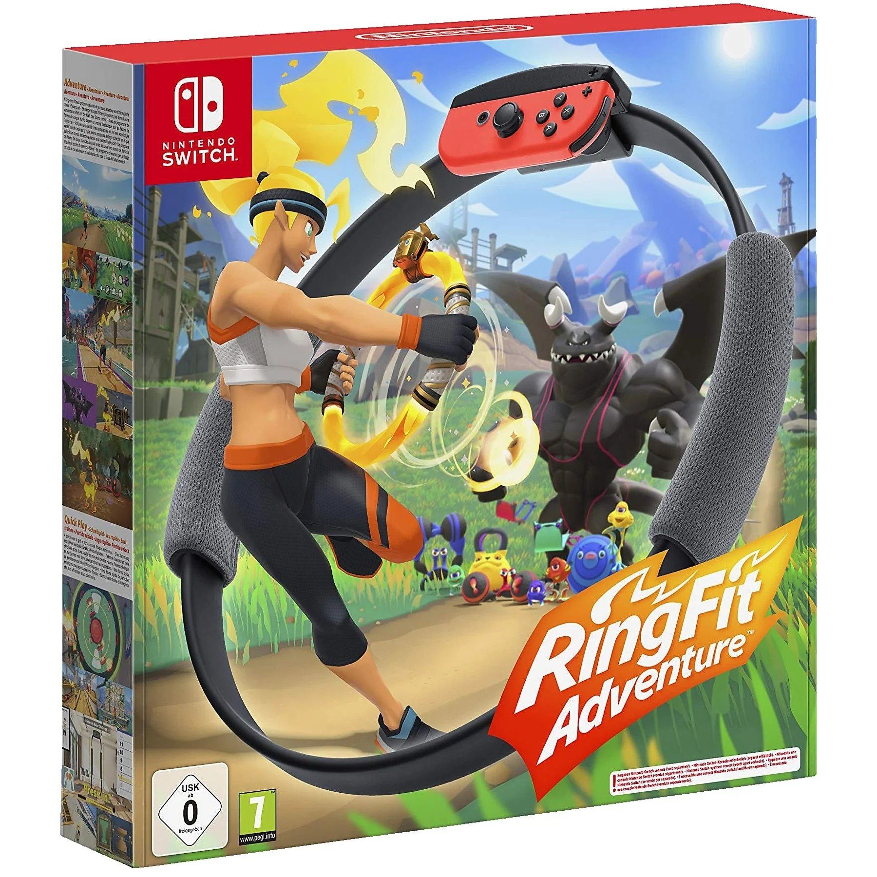 [Es ist seit dem Erscheinen des Verkaufs populär geworden] Nintendo Switch Ring Fit Ring-Con Spiel. Adventure inkl. Beingurt Switch-Controller &