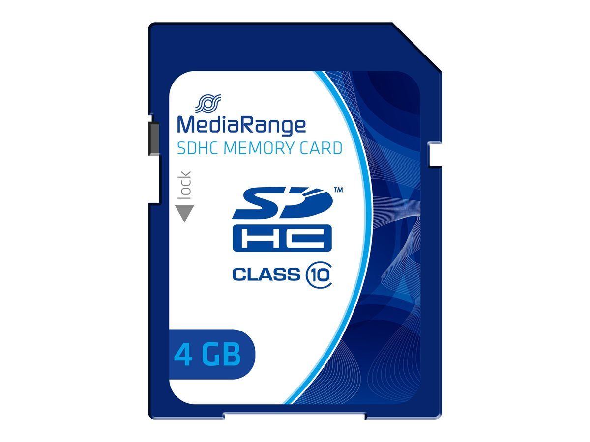 Mediarange MEDIARANGE SD Card 4GB MediaRange SDHC CL.10 Micro SD-Karte