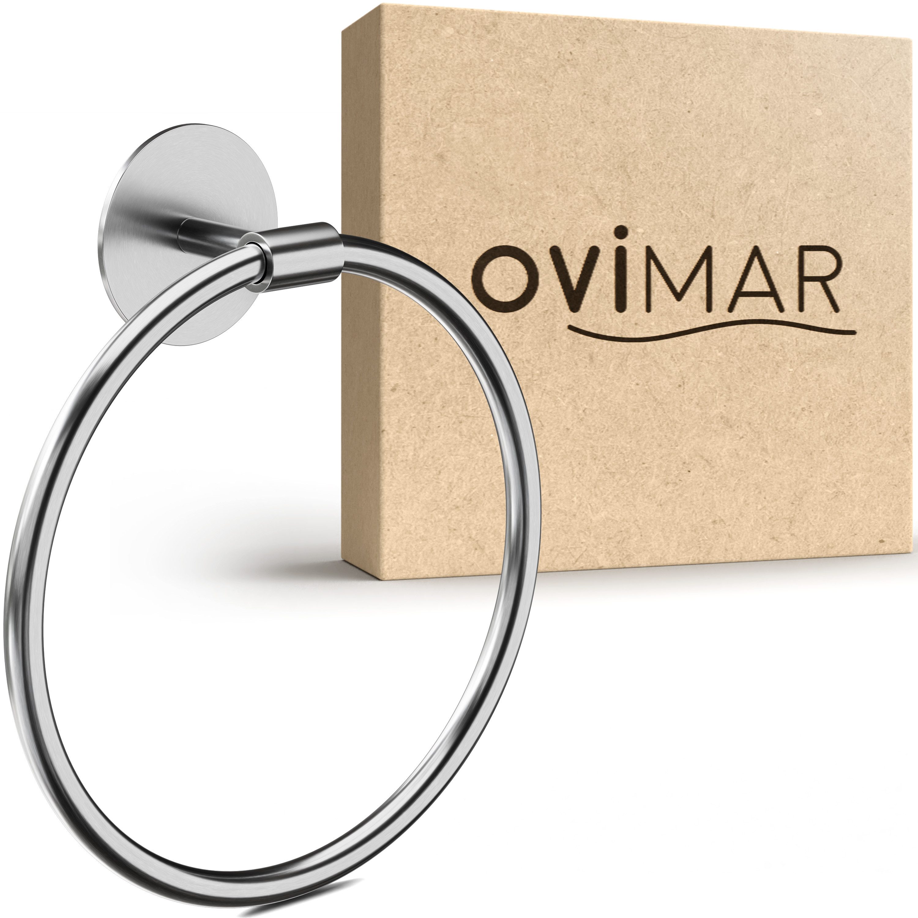 ovimar Handtuchring Bovbjerg, aus Edelstahl in Silber zur Zum Kleben