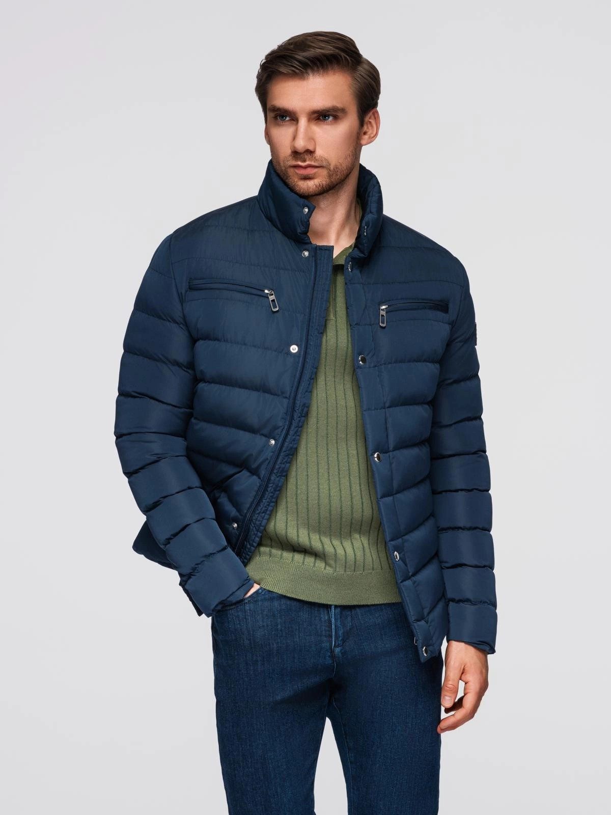 OMBRE Steppjacke Gesteppte Herrenjacke mit Stehkragen günstig online kaufen