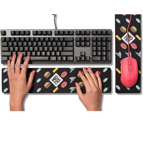 MIONIX Tastatur-Handballenauflage Long Pad Black Wrist-Rest Handballen-Auflage, Handgelenkauflage, PC Laptop Tastatur, Maus-Pad, Frisches Design-Motiv