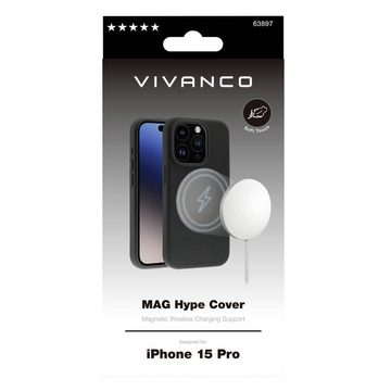 Vivanco Handyhülle MAG Hype Cover für iPhone 15 Pro, MagSafe kompatibel, Spritzwassergeschützt, Staubdicht, Wasserabweisend