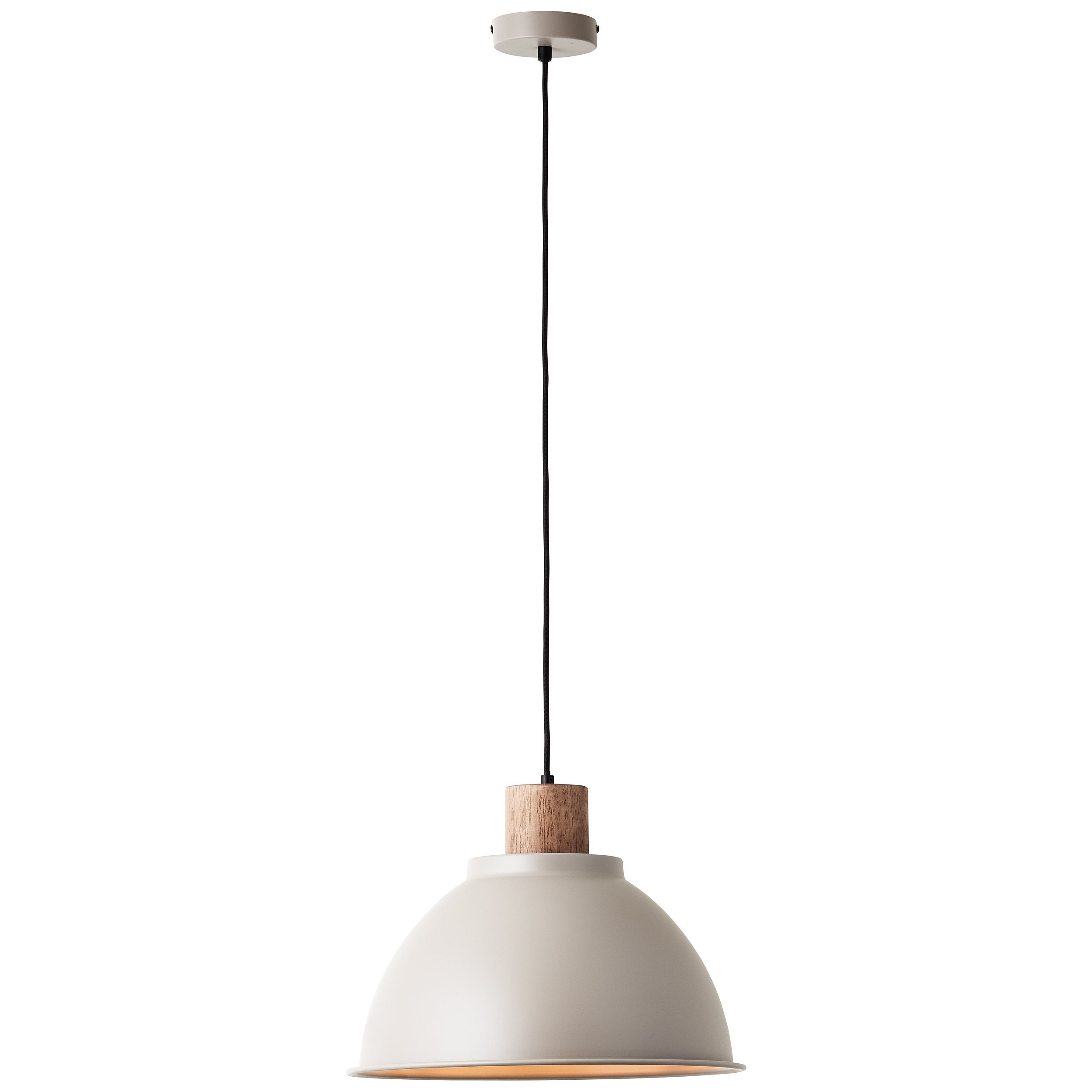 Brilliant Pendelleuchte Erena Pendelleuchte 38cm taupe 1x Pendelleuchte A60, taupe, Metall/Holz W, Geeign E27, Erena 60 38cm