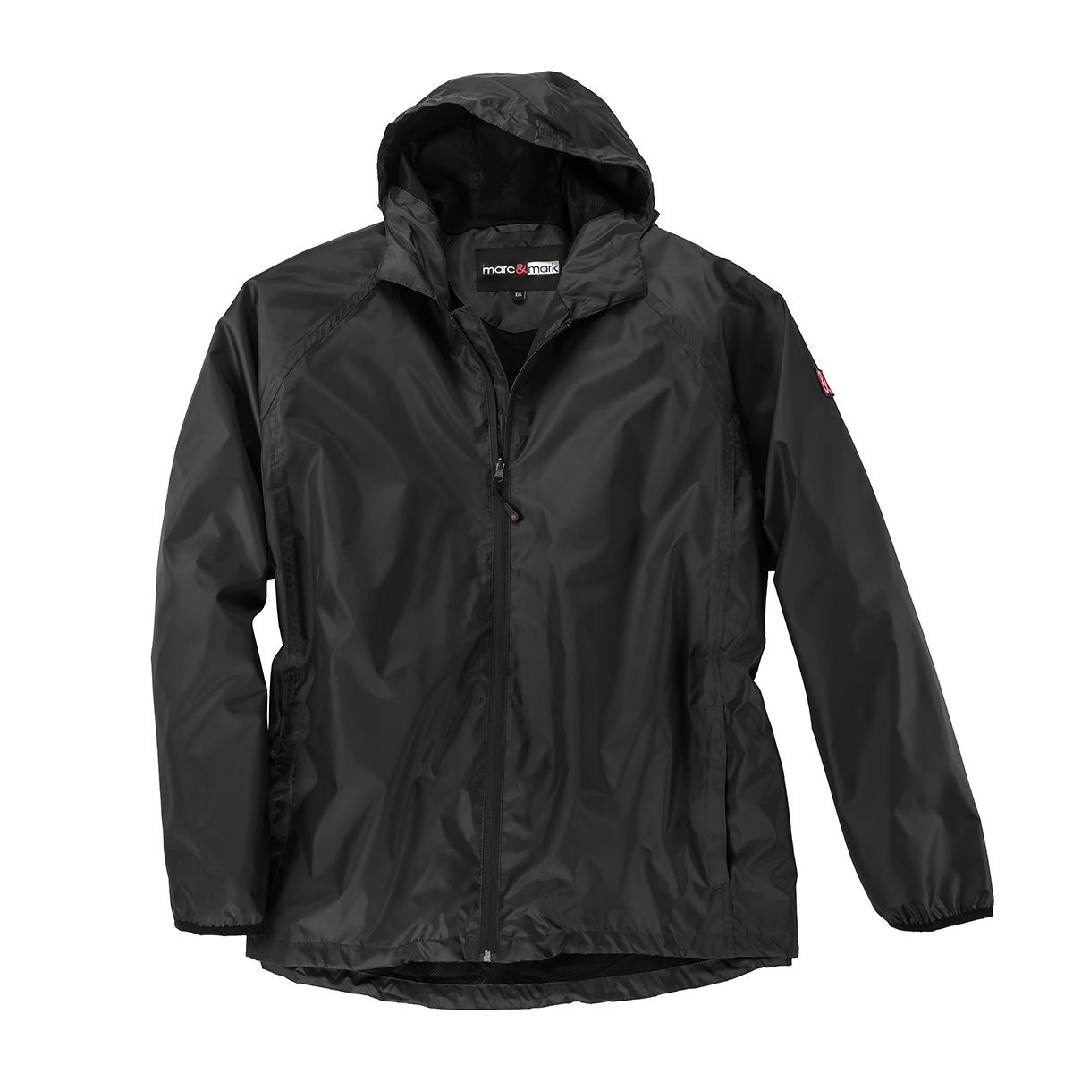 Regenjacke Marc & Mark leichte Regenjacke Übergröße schwarz