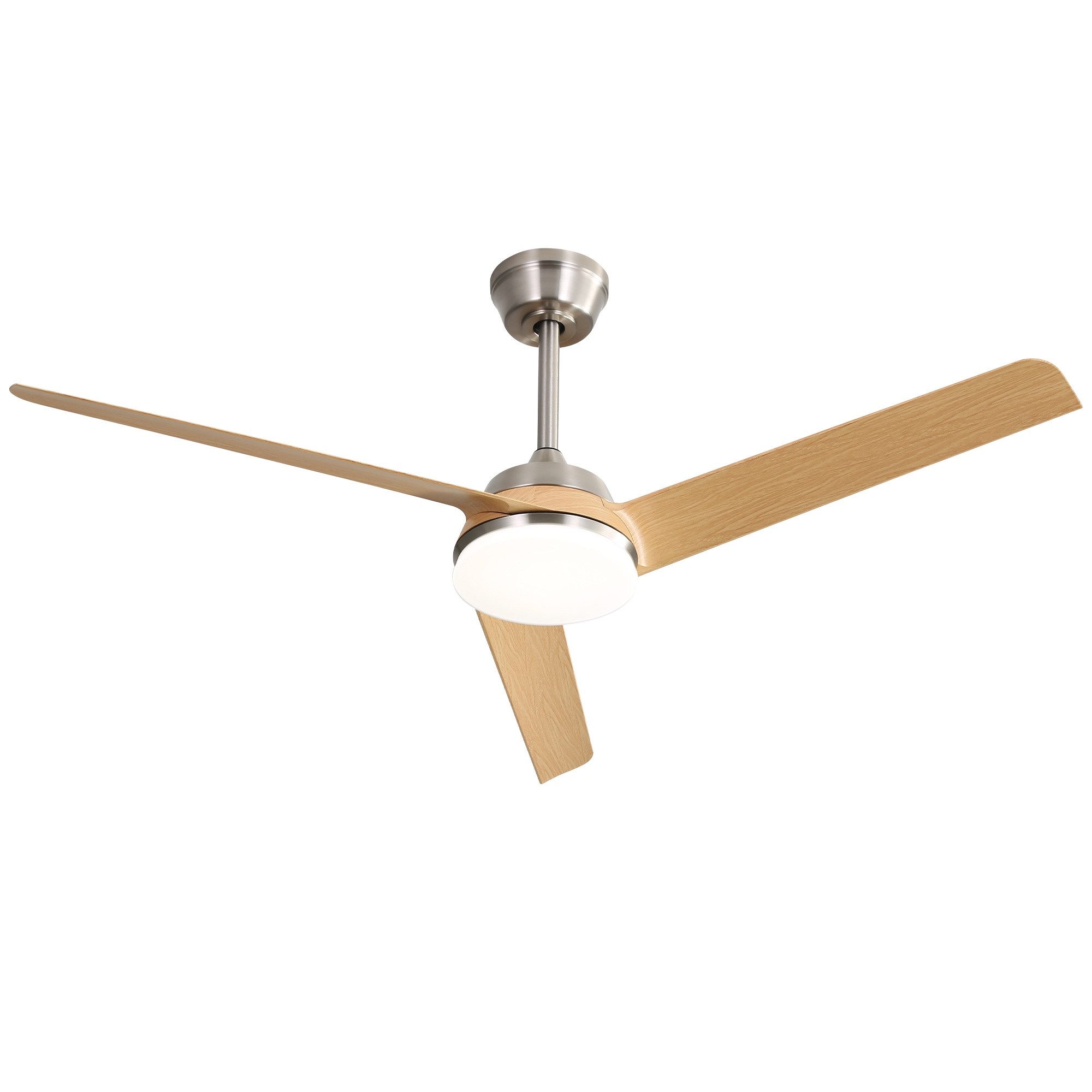 Blossom Deckenventilator 132 cm Deckenventilator mit LED Licht Fernbedienung 22W dimmbar Timer, 3 ABS Flügel DC Motor leise, für Wohnzimmer Schlafzimmer Sommer Winter