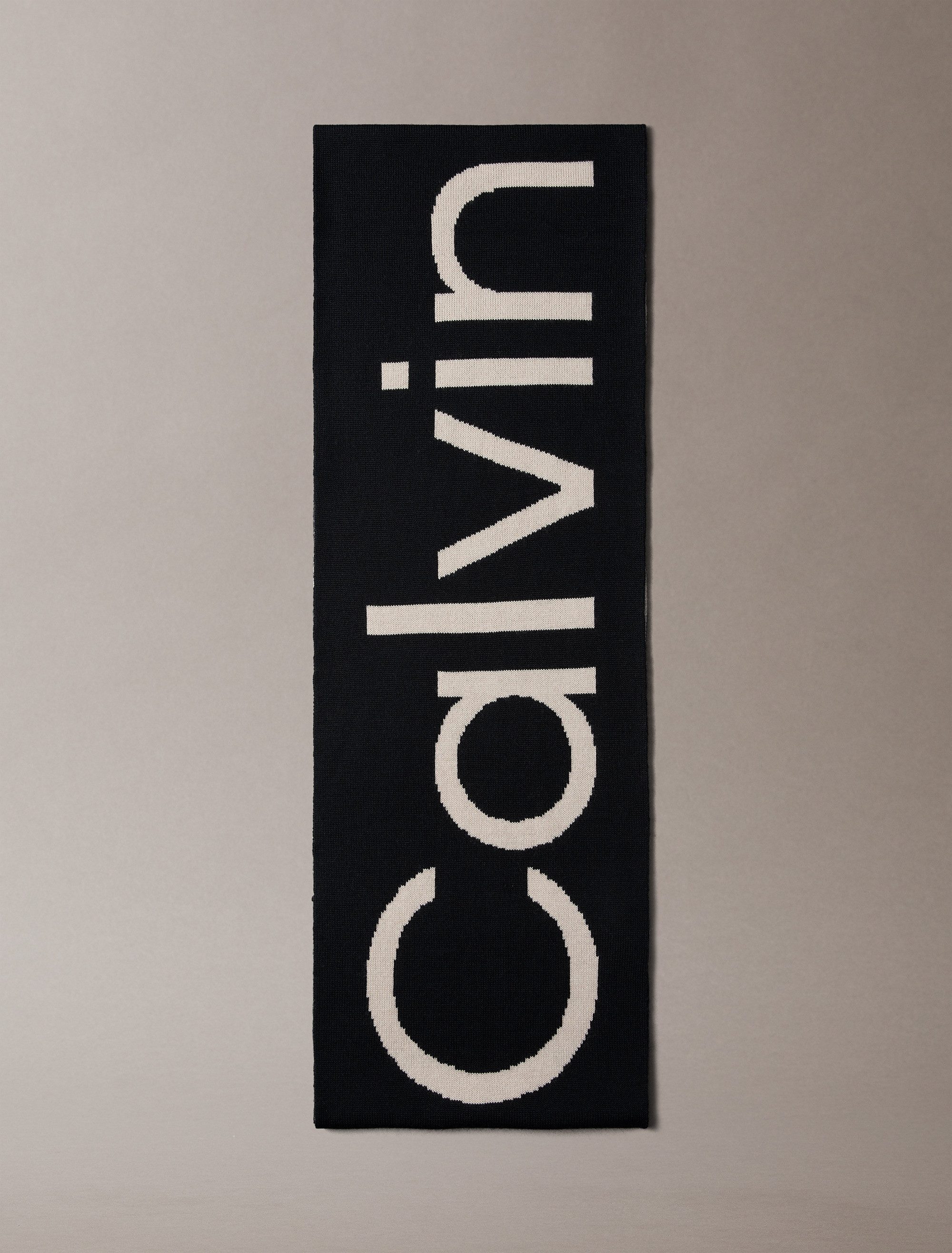 Calvin Klein Modetuch BOLD LOGO 2-TONE WOOL HW SCARF, Perfekt für den Alltag