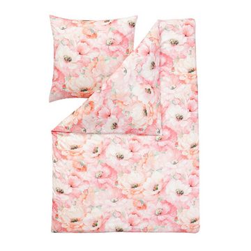 Bettwäsche Estella Mako Jersey Bettwäsche 155x220 Claire Mohnblumen Blüten rosa, Estella, Mako-Jersey, 2 teilig