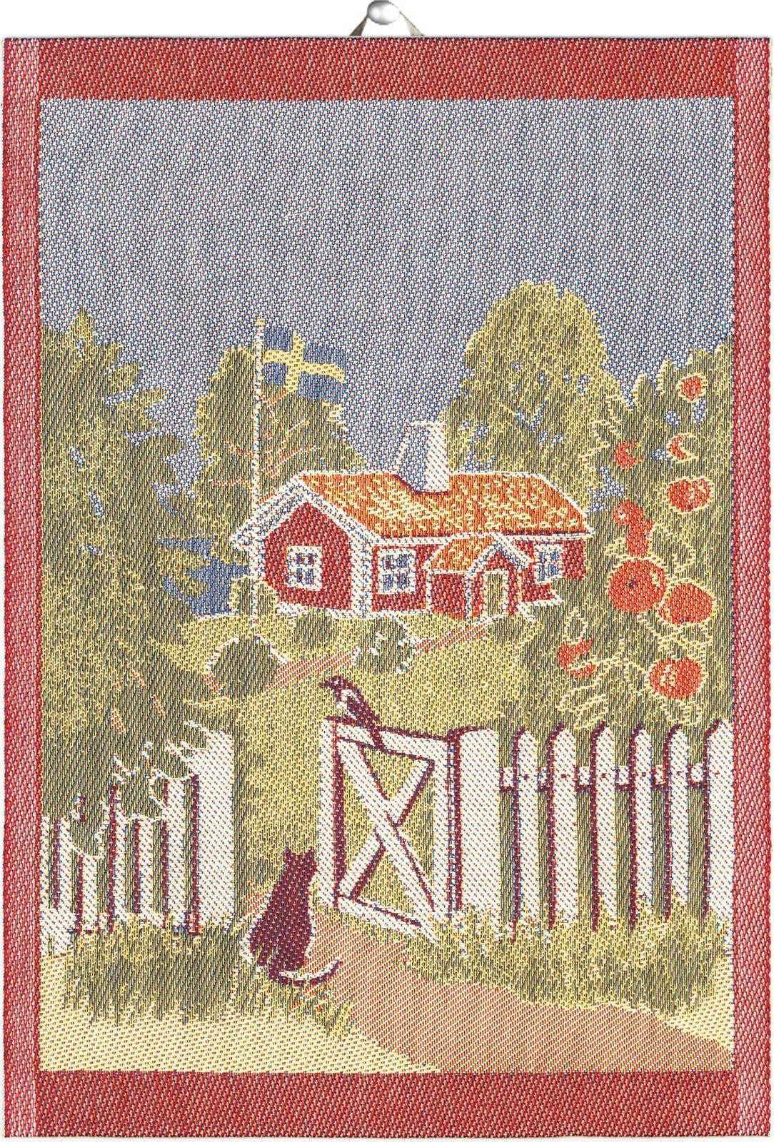 EKELUND MASTER WEAVERS 1692 Geschirrtuch Küchenhandtuch Mitt Sverige 35x50 cm, (1-tlg., 1 x Geschirrtuch), Pixel gewebt (3-farbig)
