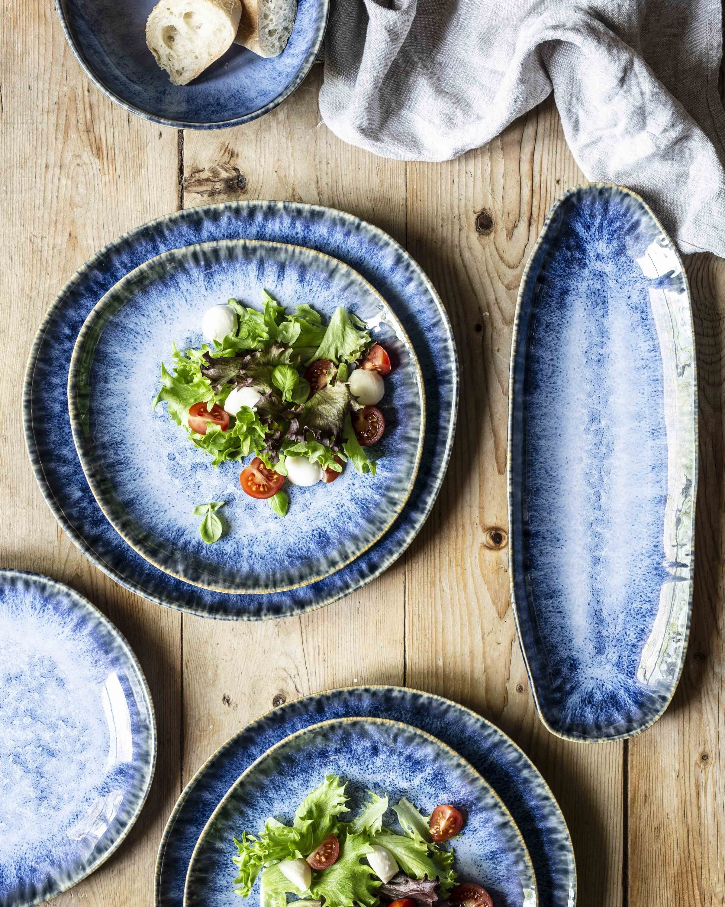 Gipfelstück Teller-Set Wilde Schlucht (4-tlg), 4 Personen, Steinzeug