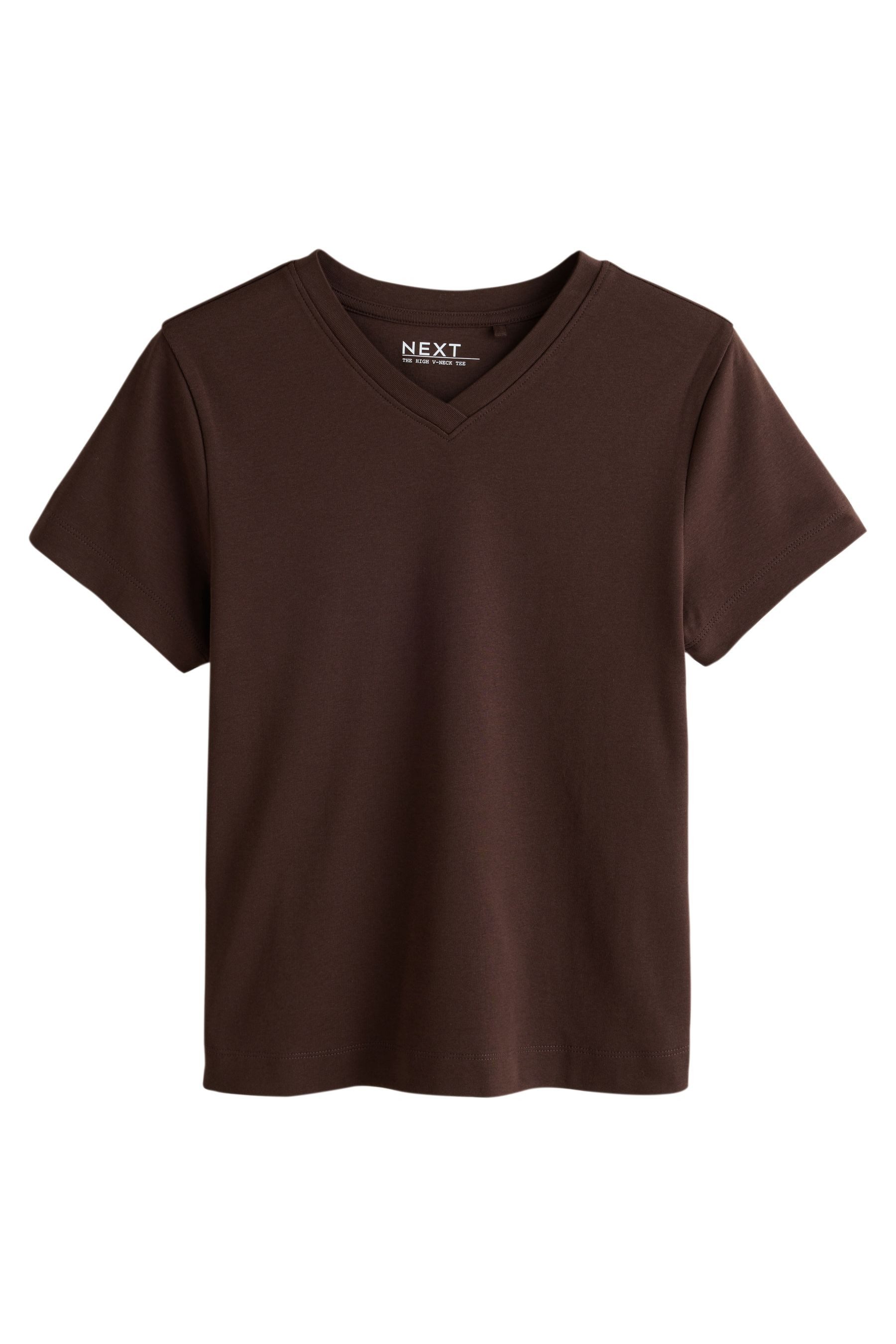Next T-Shirt Körpernahes T-Shirt mit V-Ausschnitt (1-tlg)