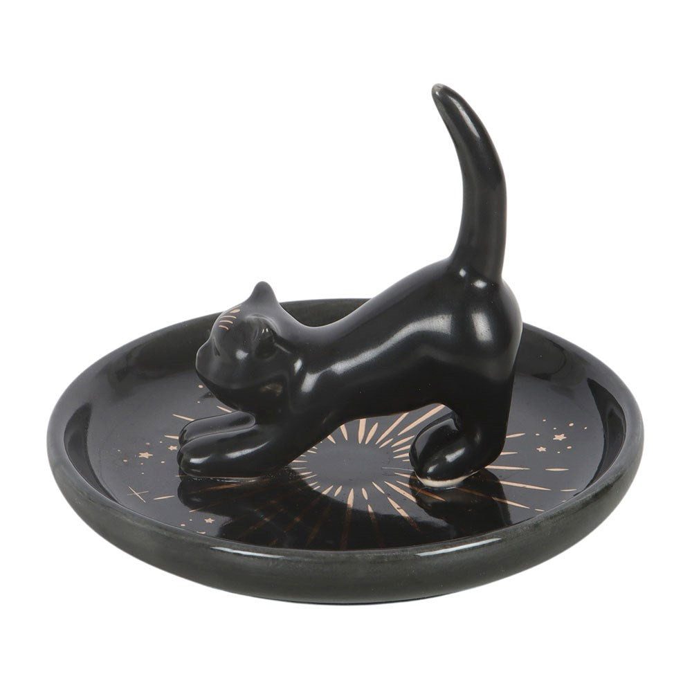 Something Different Dekoschale Cat Magick Schmuckschale in schwarz-gold Katzen Deko