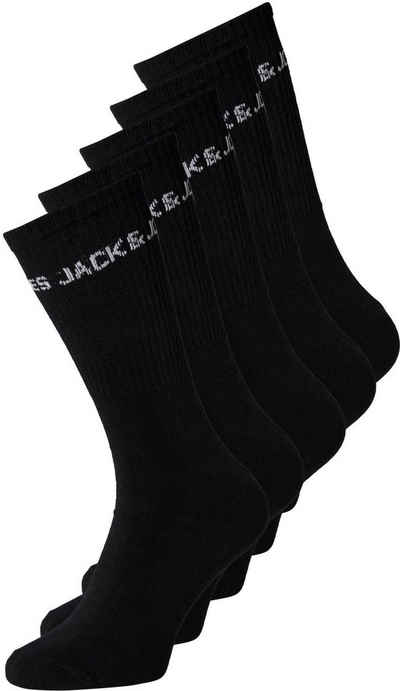 Jack & Jones Tennissocken »JACBASIC LOGO TENNIS SOCK 5 PACK NOOS« (Packung, 5-Paar)