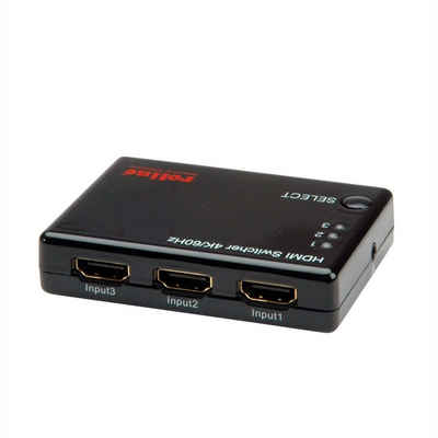 ROLINE 4K HDMI Switch, 3-fach Audio- & Video-Adapter