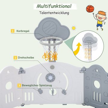 SOFTWEARY Laufgitter multifunktionales Schutzgitter, faltbarer Laufstall, Absperrgitter, Krabbelgitter