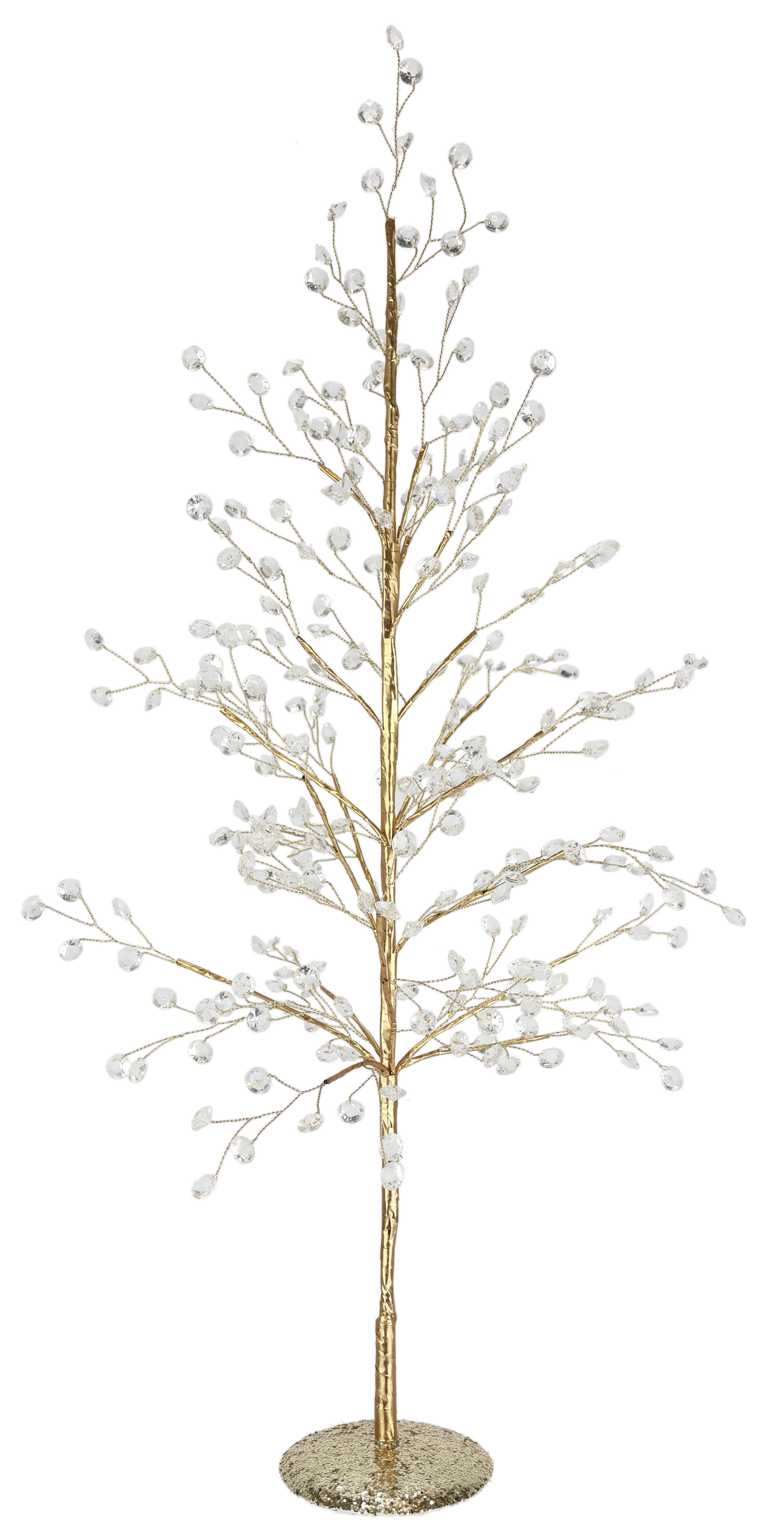 Kunstbaum Dekobaum mit Acryl-Steinchen, I.GE.A., Höhe 60 cm, und Glimmer Weihnachtsbaum Christbaum Weihnachtsdeko