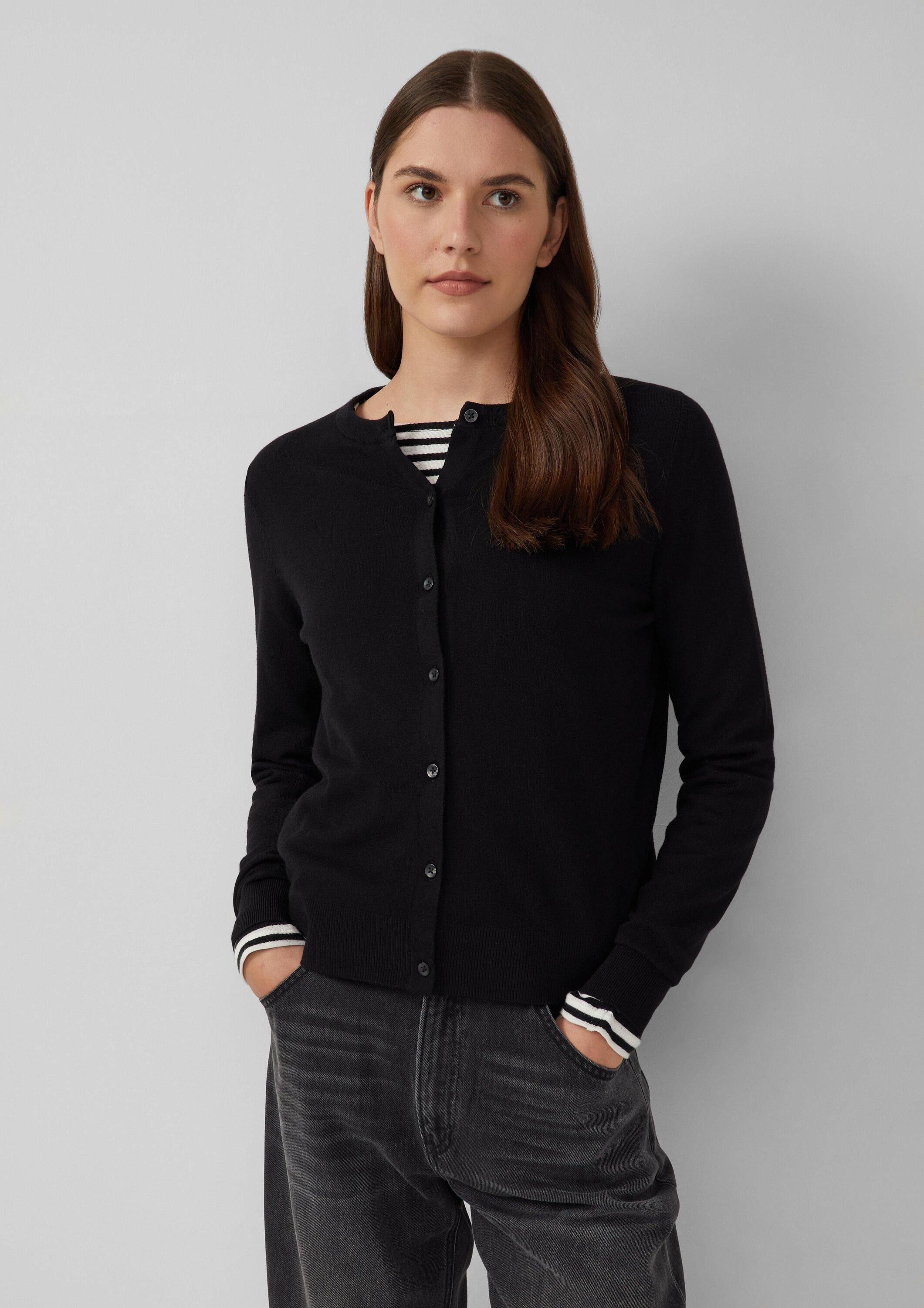 s.Oliver Cardigan Strickjacke Feinstrickcardigan aus Viskosemix günstig online kaufen