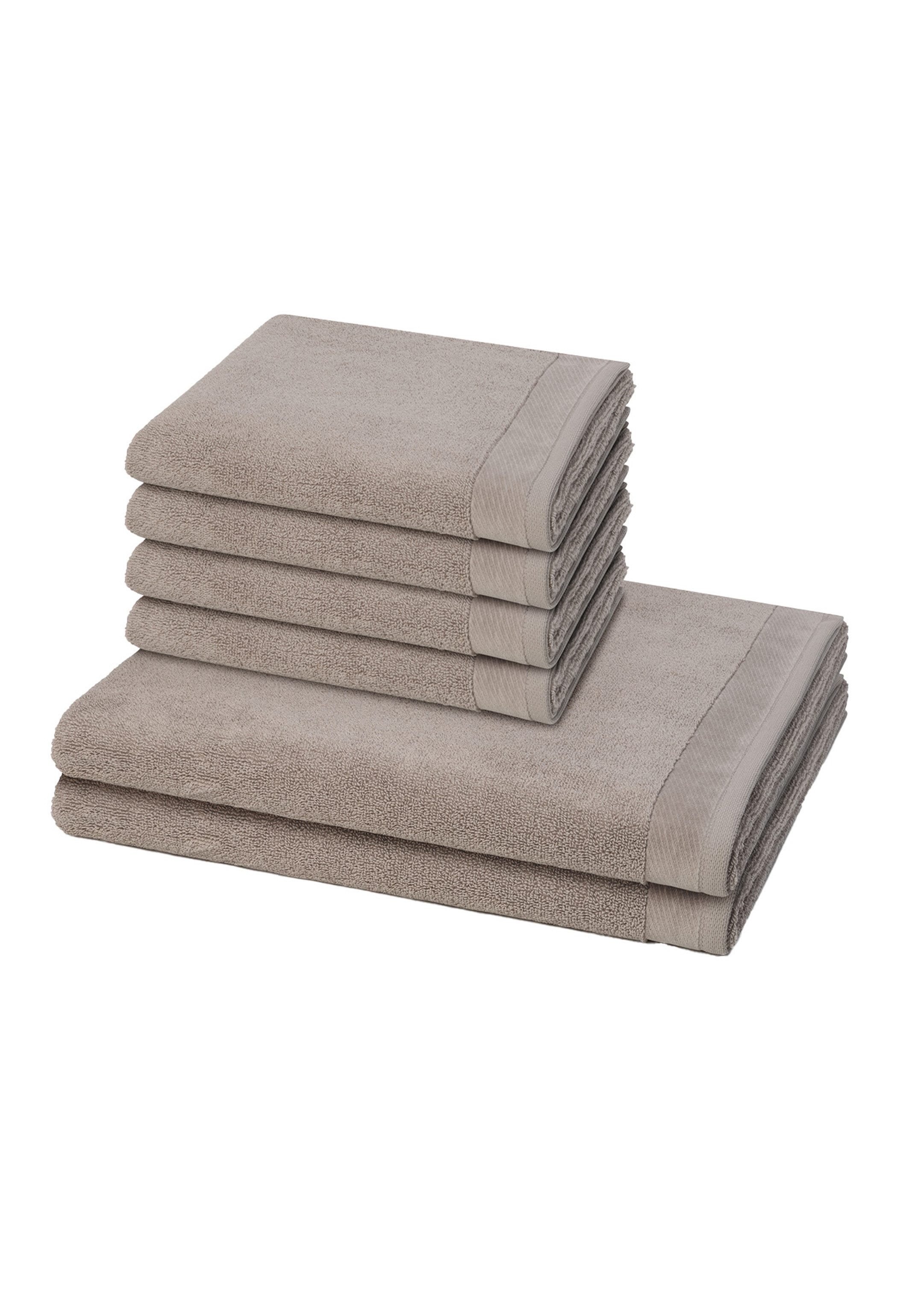 Möve Handtuch Set 6er Pack Premium, Baumwolle (Spar-Set, 6-St), 4 X Handtuch 2 X Duschtuch im Set - Baumwolle -
