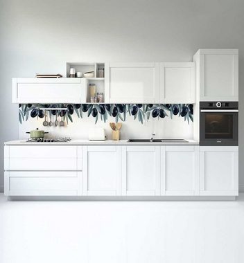 MyMaxxi Dekorationsfolie Küchenrückwand Hängende Oliven mit Blatt selbstklebend