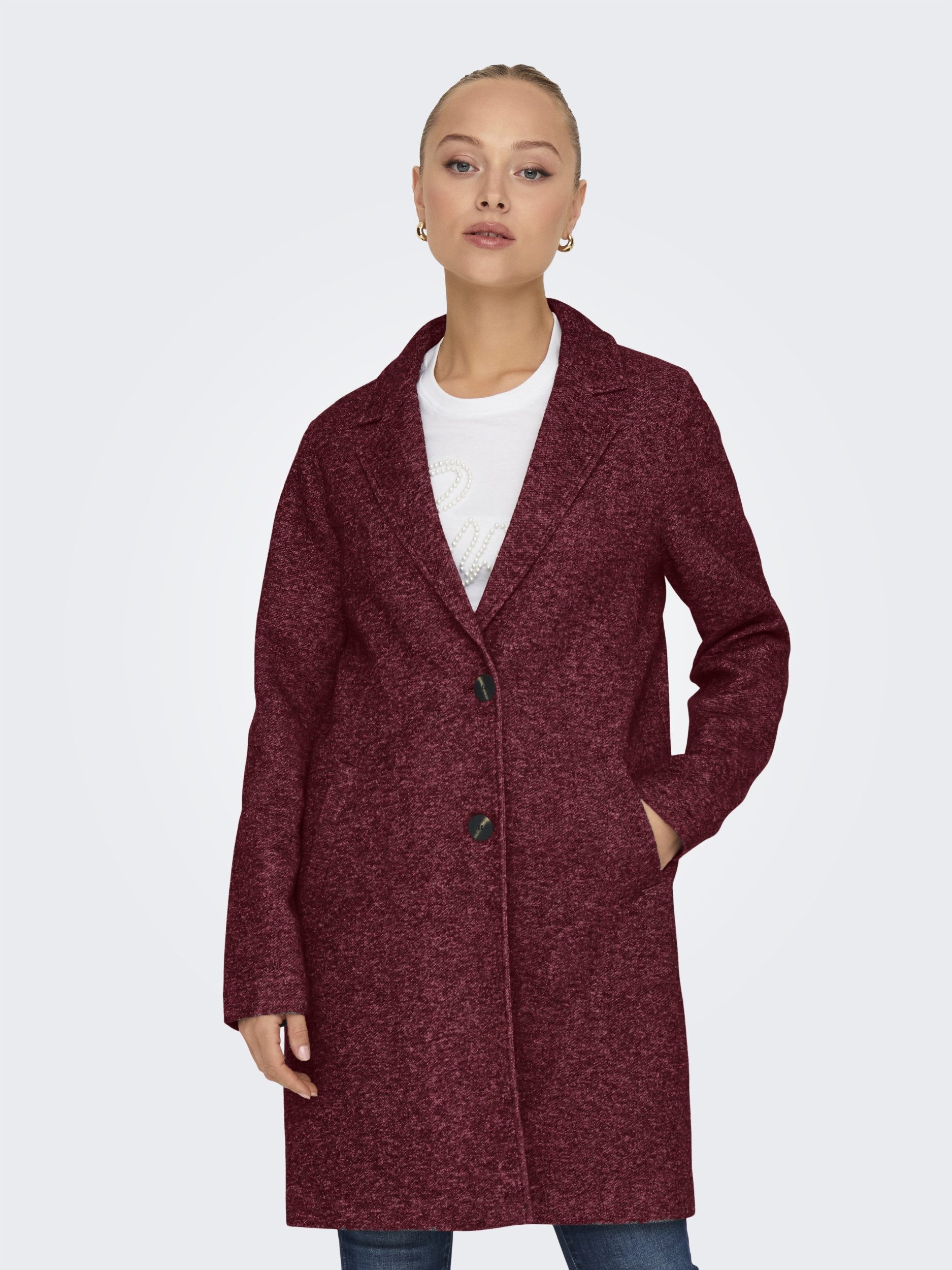 ONLY Blouson ONLSEDONA CARRIE COAT OTW NOOS Cabernet/Melange günstig online kaufen