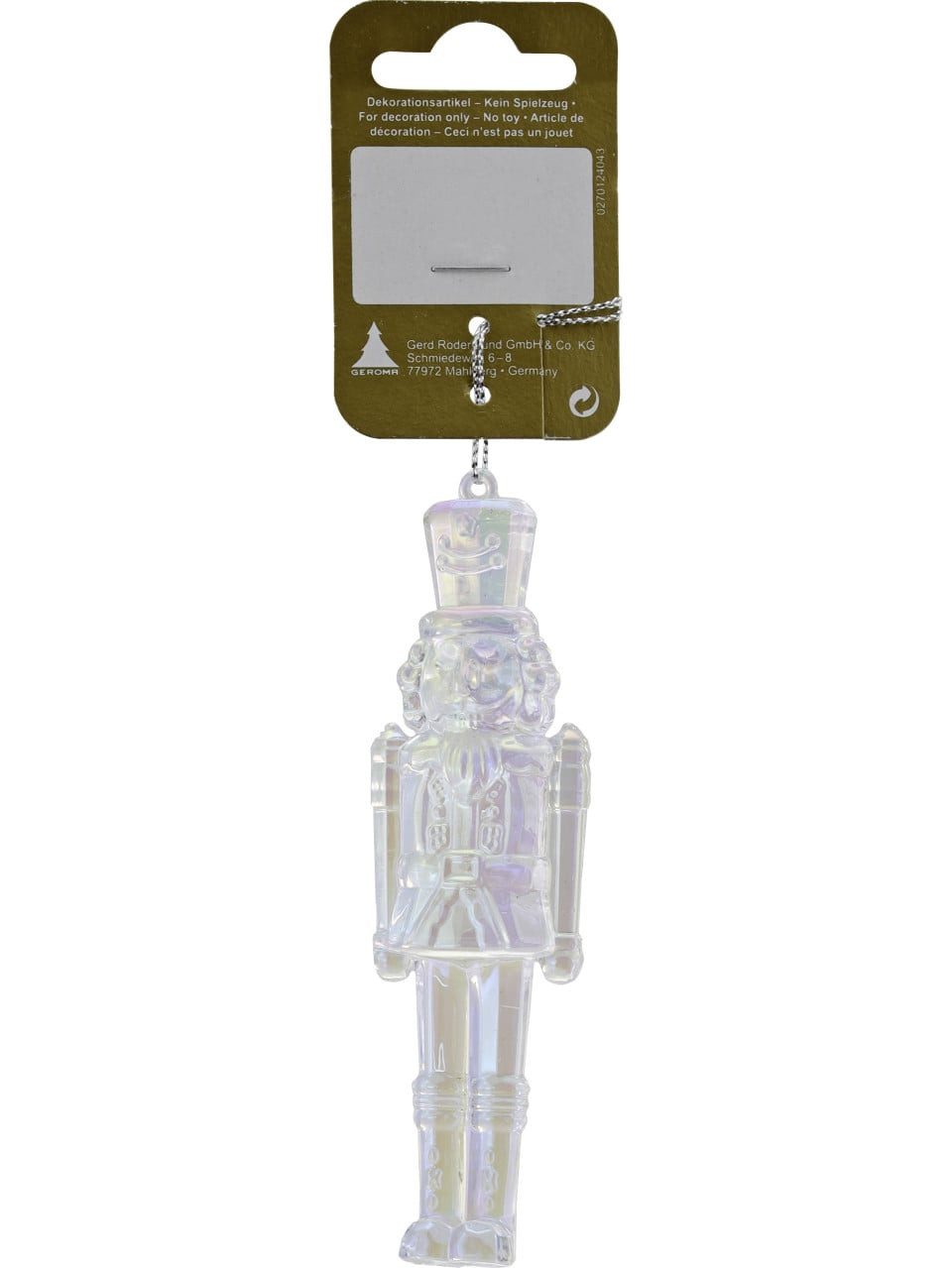 Rodermund Christbaumschmuck Weihnachtsanhänger Nussknacker aus Kunststoff 11,7