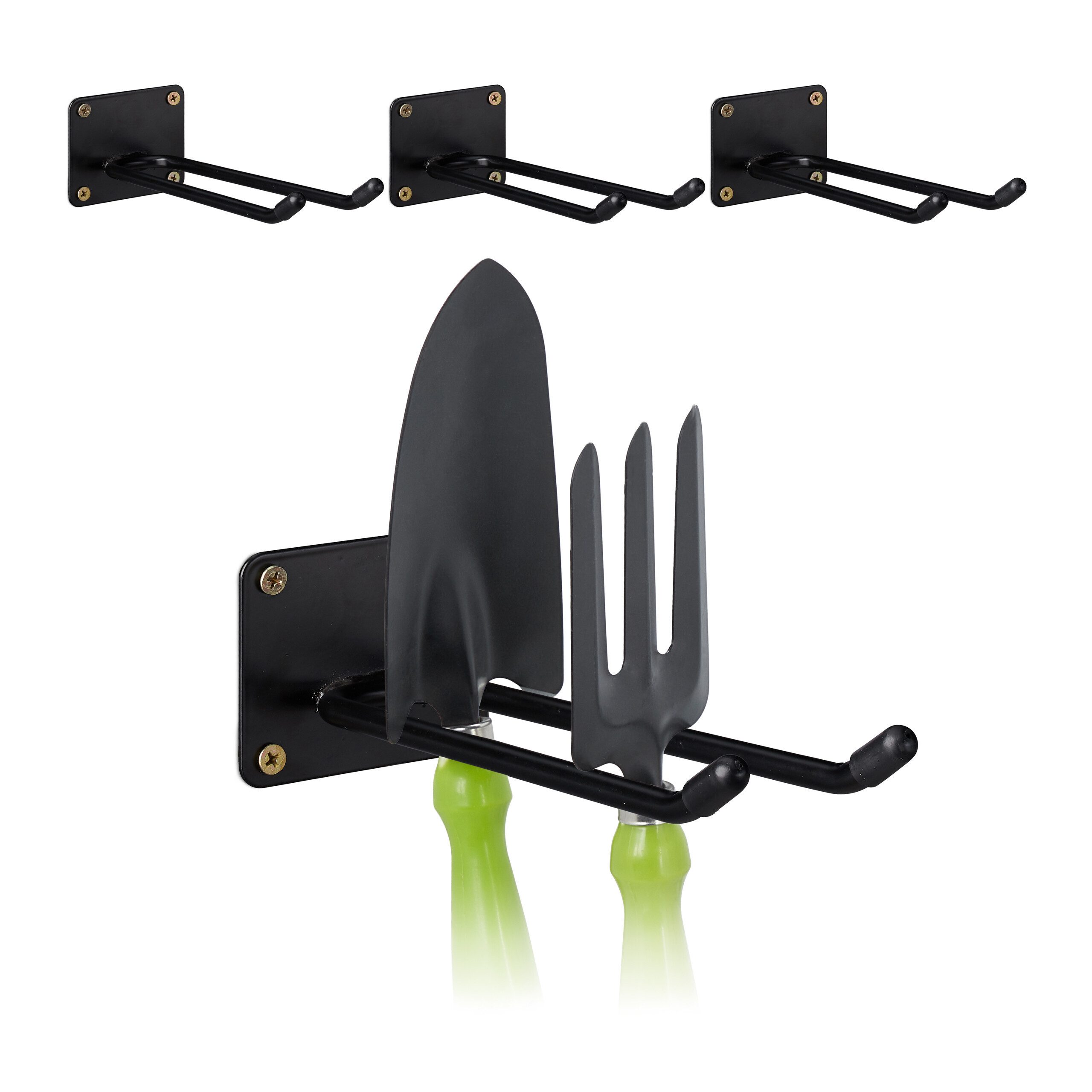 Gartengerätehalter Langer Wandhaken 4er Set