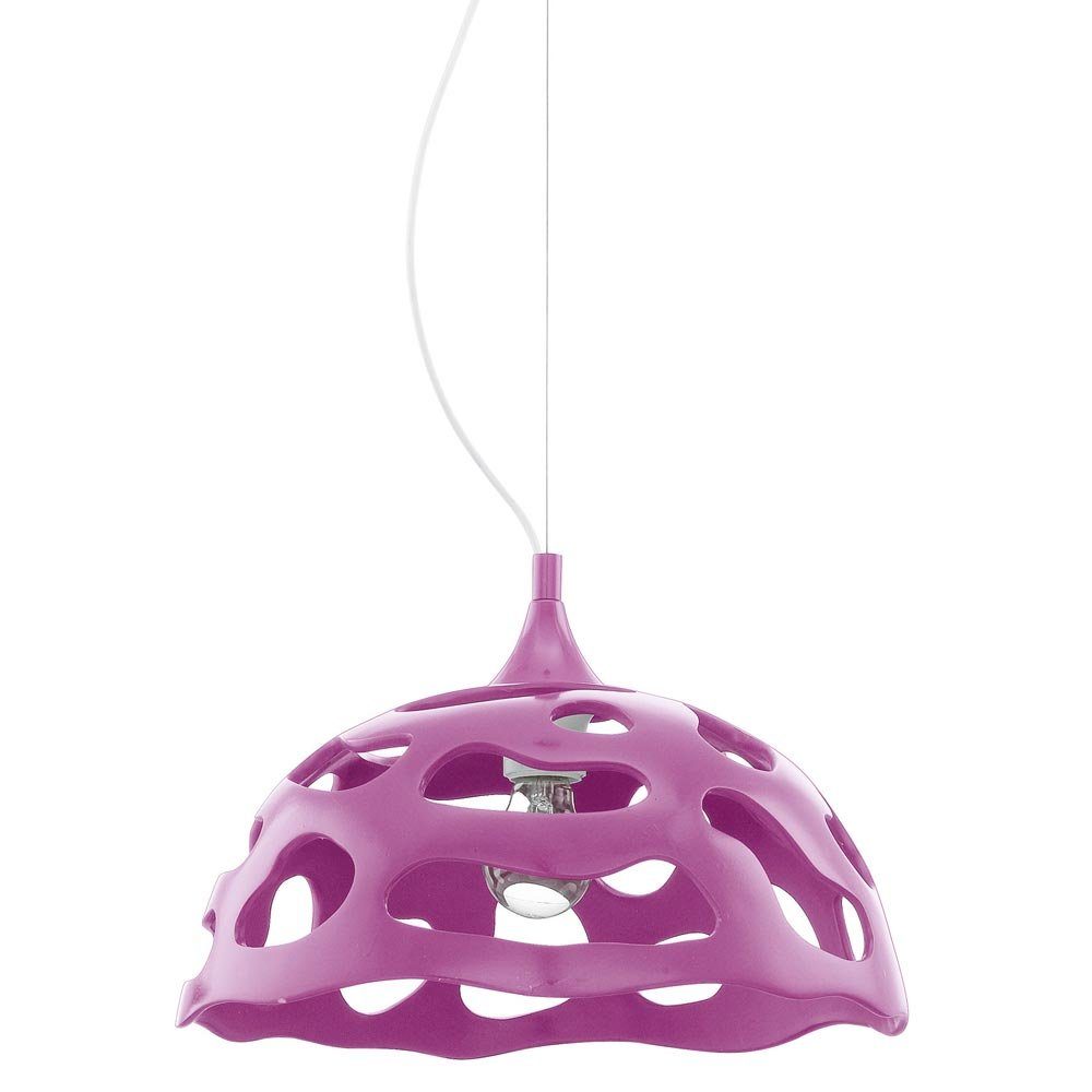 EGLO Deckenleuchte, Leuchtmittel nicht inklusive, Pendellampe Pendelleuchte Küchenlampe Designlampe lila H 110 cm