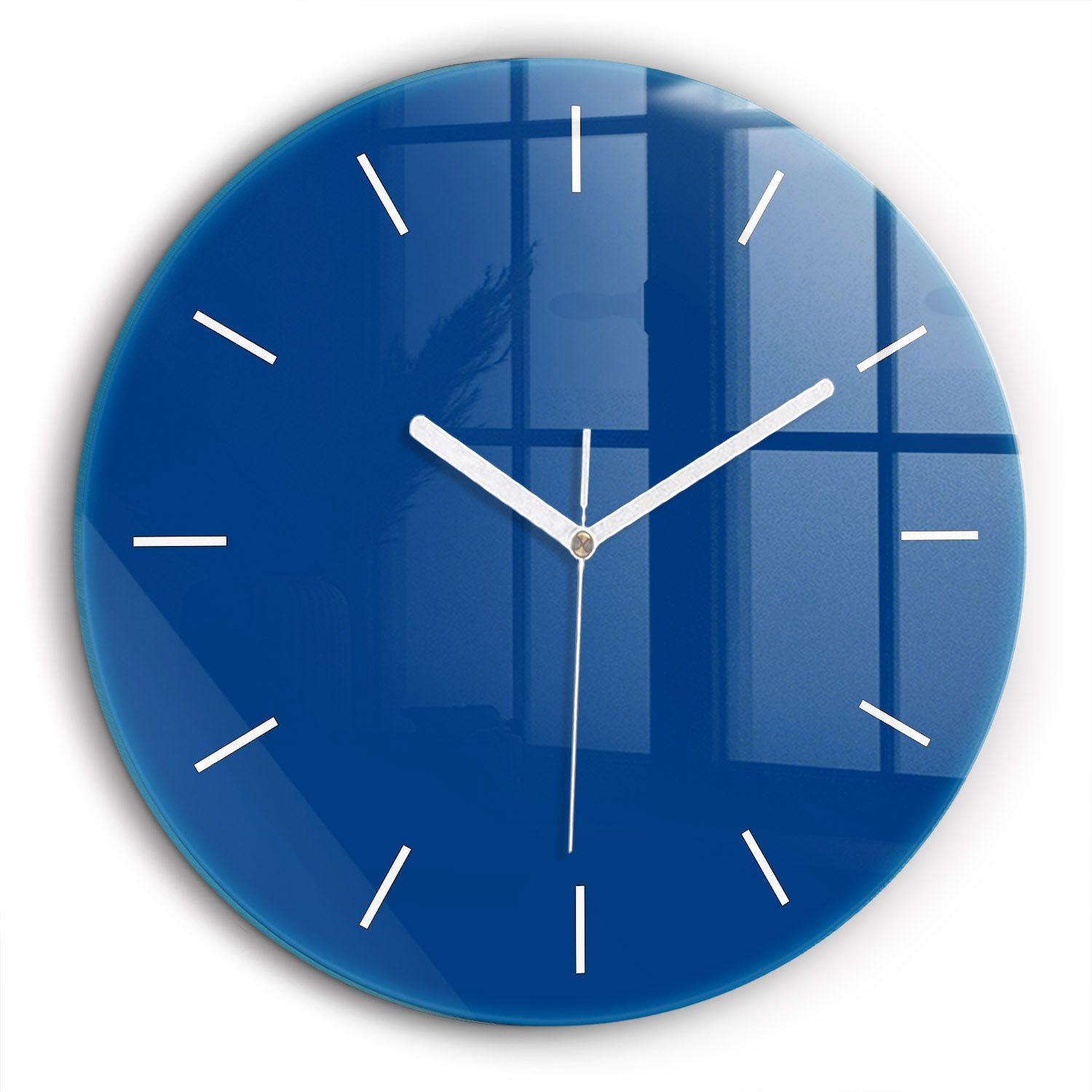 Tulup Wanduhr Glasrunde Uhr Moderne Glaswanduhr 60cm Uhr aus Gehärtetem Glas