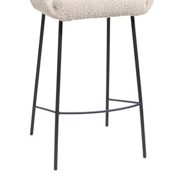 GIGA by Maison ESTO Barhocker Barstuhl hoch PALOVA Sitzhöhe 75 cm aus Bouclé Stoff