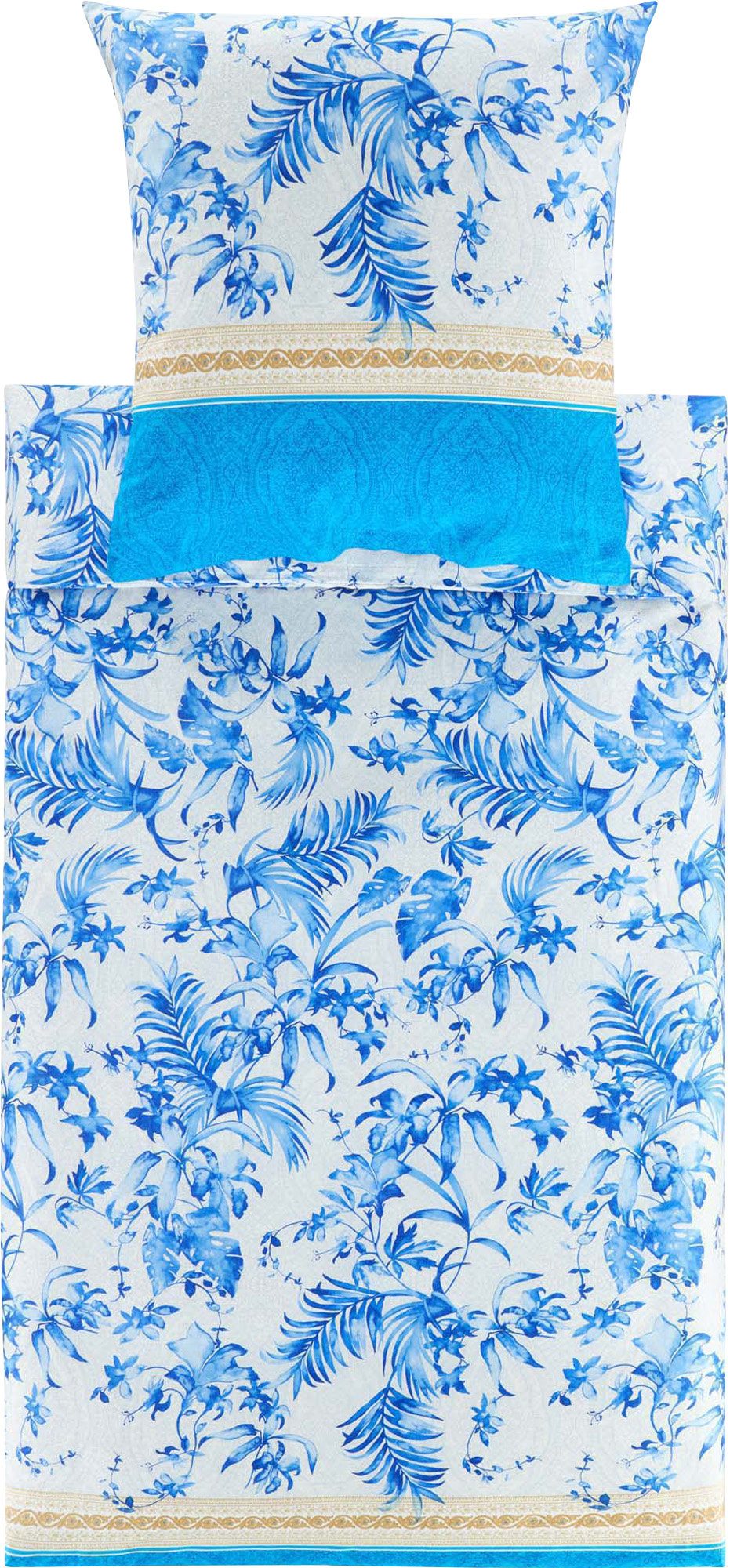Bassetti Bettwäsche Bettwäsche "Ibiscus Tattoo", Mako-Satin, Paisley