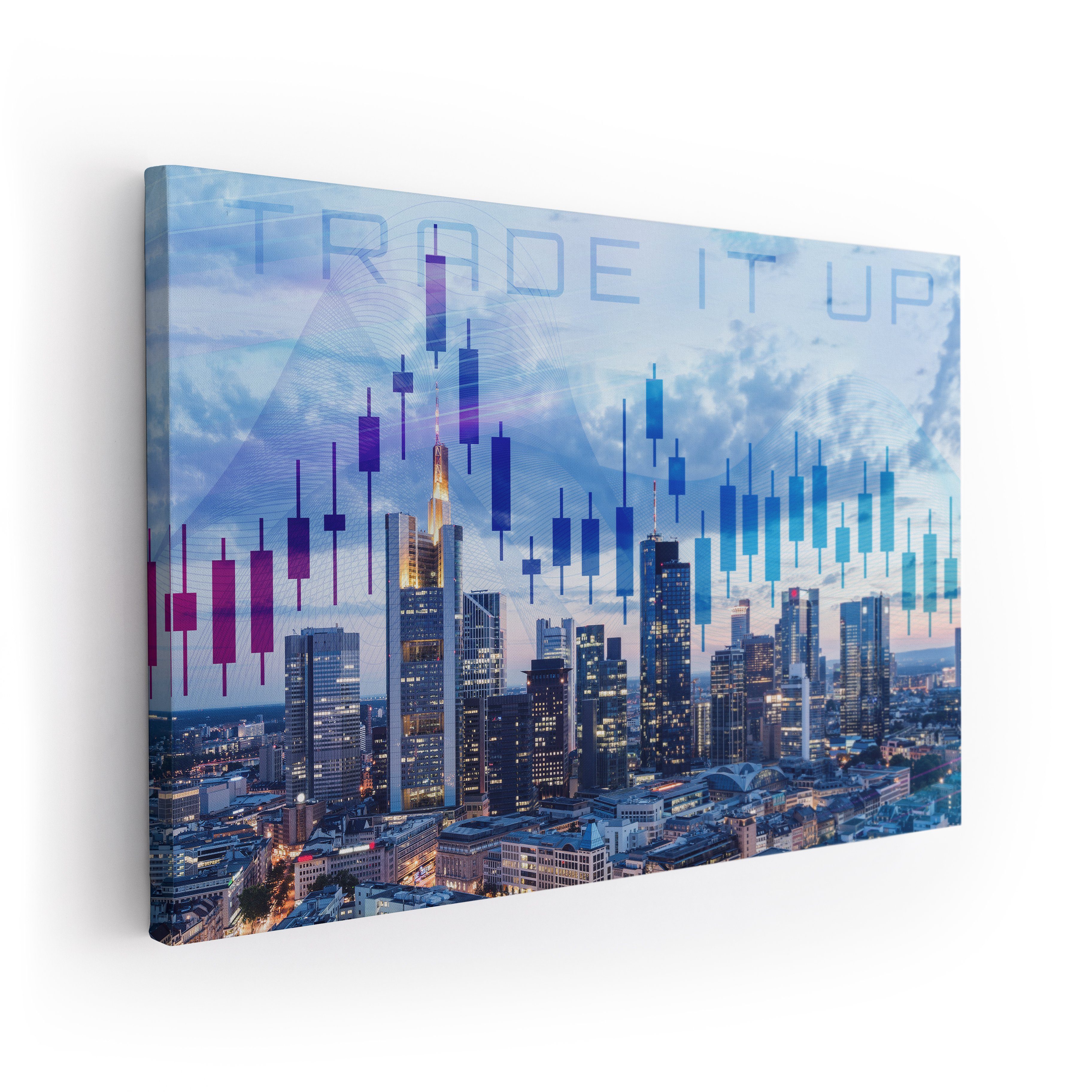 ArtMind XXL-Wandbild TRADE IT UP - SKYLINE FRANKFURT, Premium Wandbilder als Poster