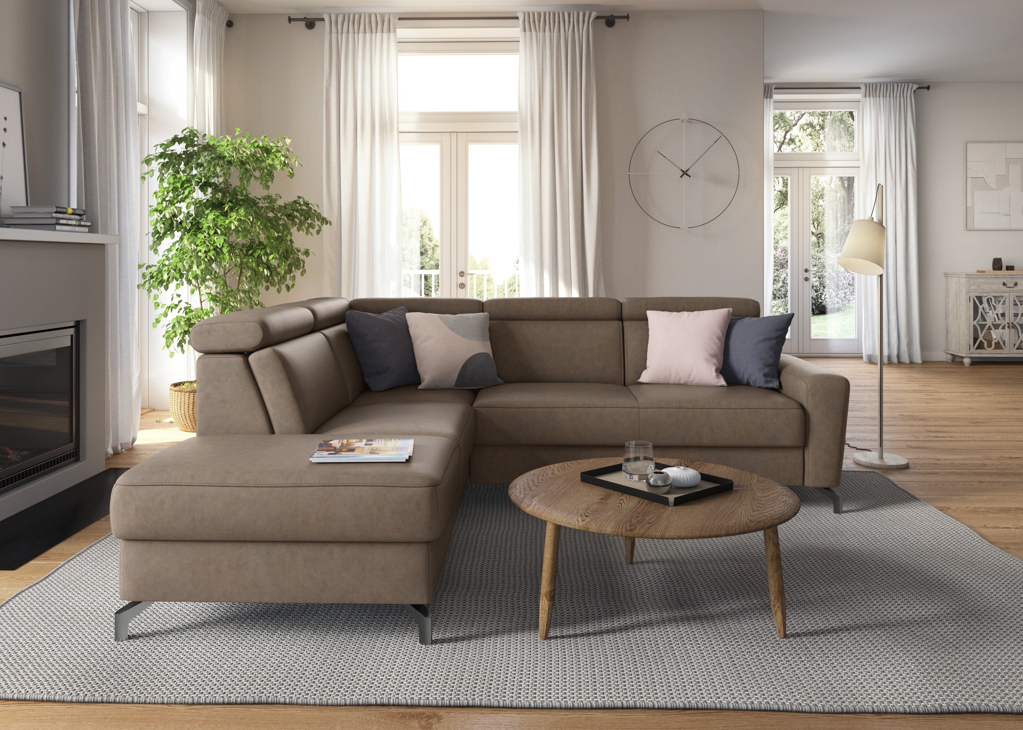 sit&more Ecksofa Scarlett L-Form, inklusive Kopfteilverstellung, günstig online kaufen