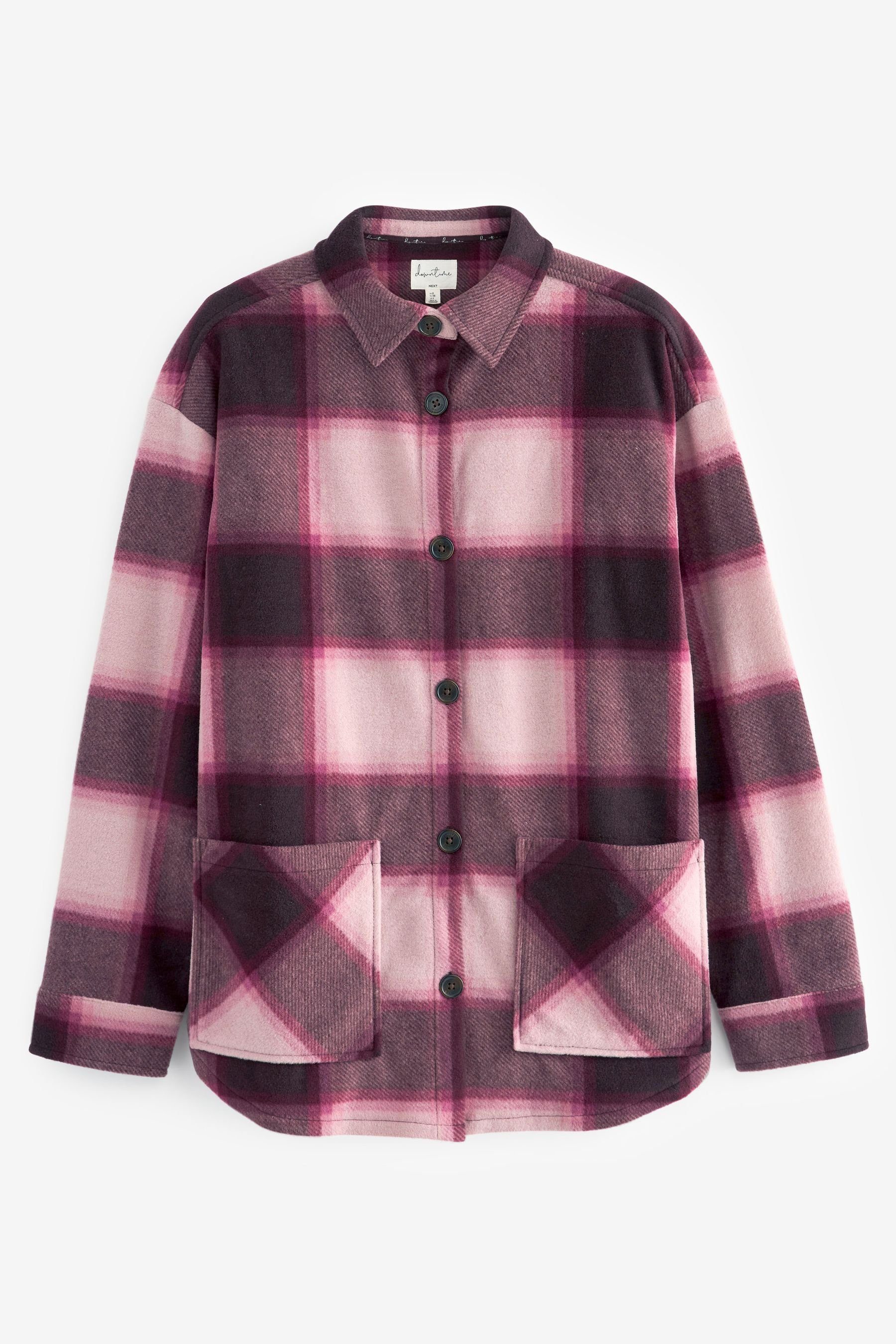 Next Fleecehemd Hemdjacke aus Fleece (1-tlg) Pink Check