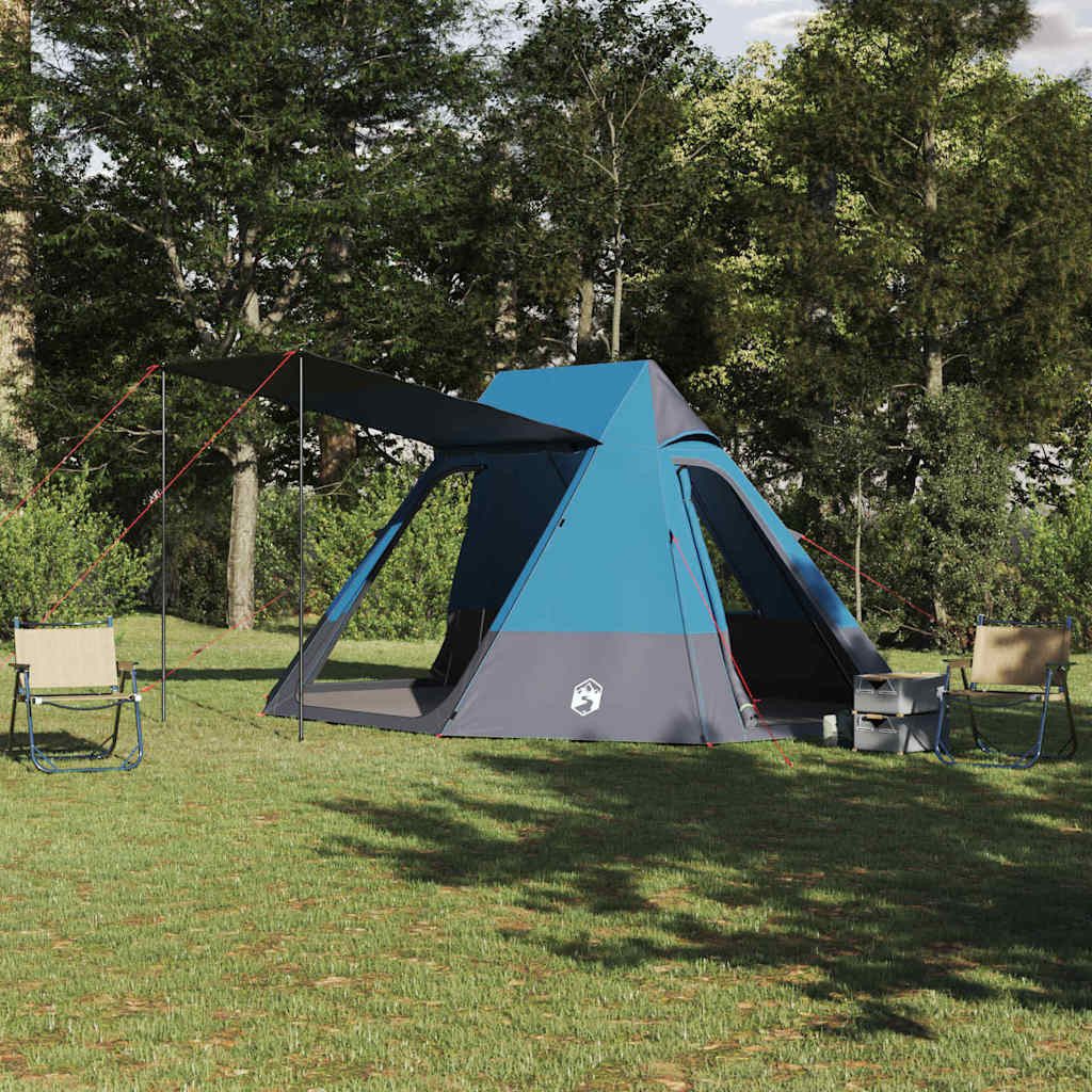 Faltzelt Campingzelt 482x360x227 cm Blau
