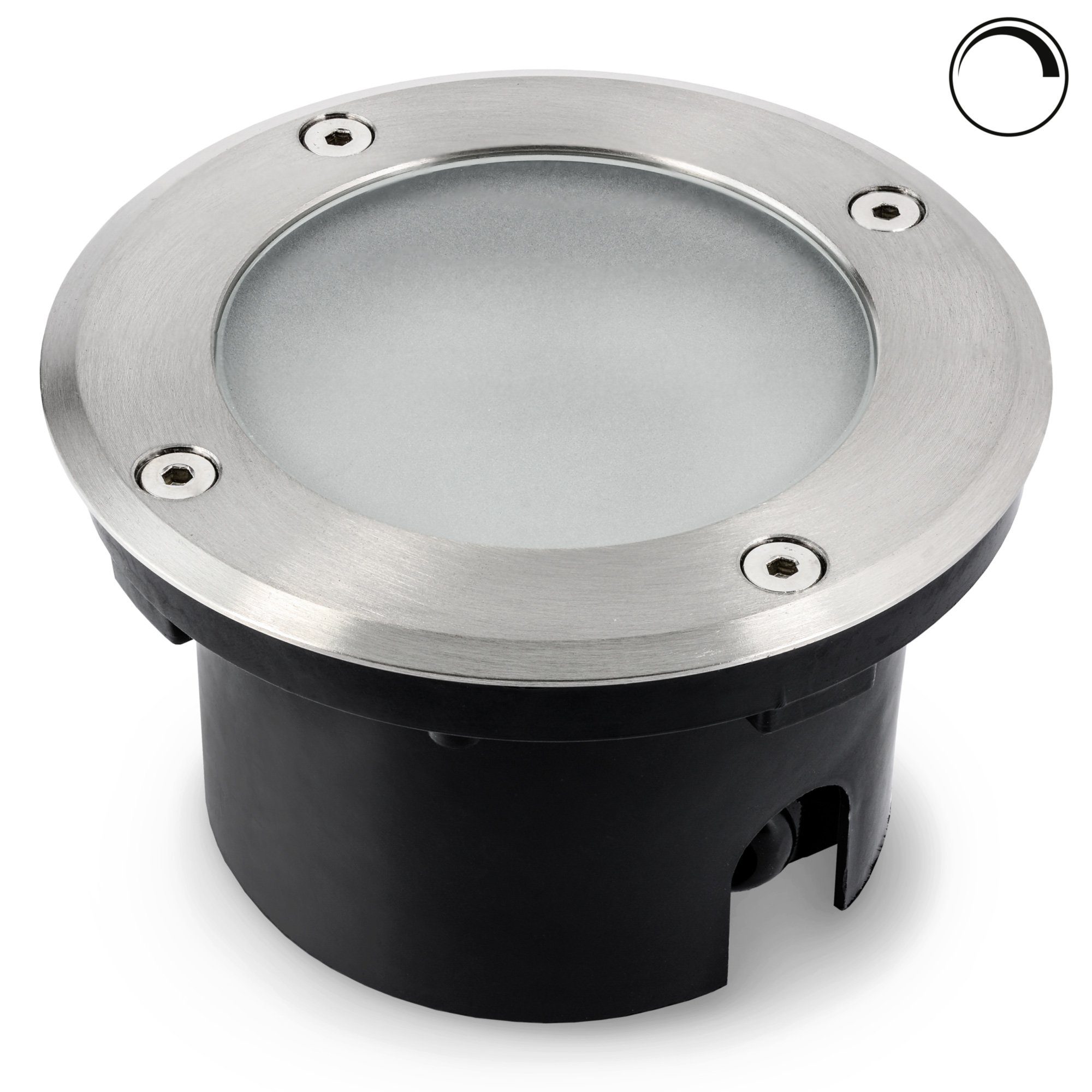 SSC-LUXon LED Gartenstrahler VISKOS LED Bodeneinbaustrahler dimmbar IP67 LED GX53 4,5W warmweiss, Warmweiß